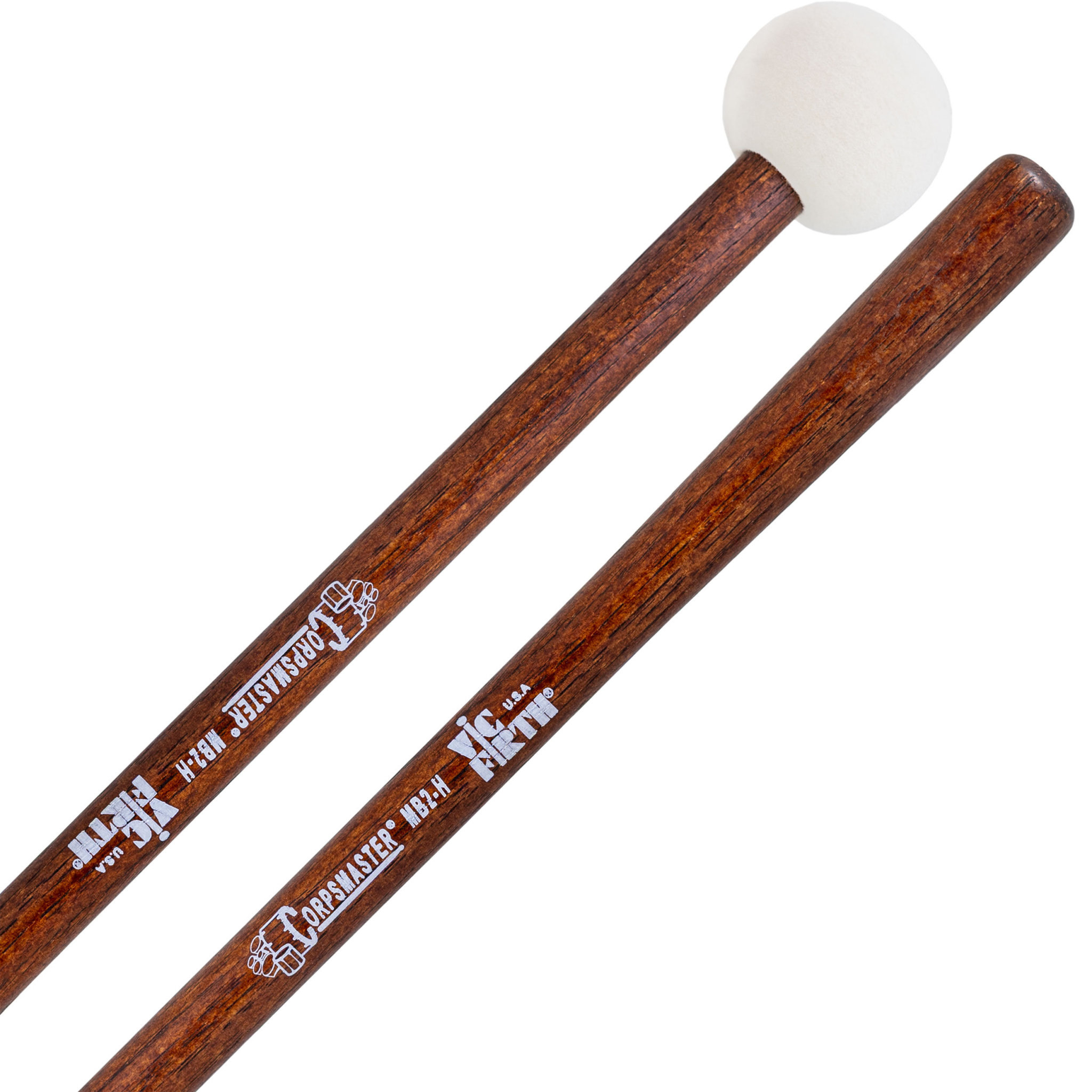 Vic Firth Corpsmaster Hard Felt Bass Drum Mallets MB2H - 2112