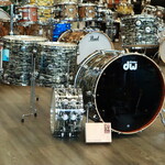 DW DW Collector's Series Maple-Mahogany 5-Piece Shell Pack 12/14/16/24/14s (Black Oyster Glass)