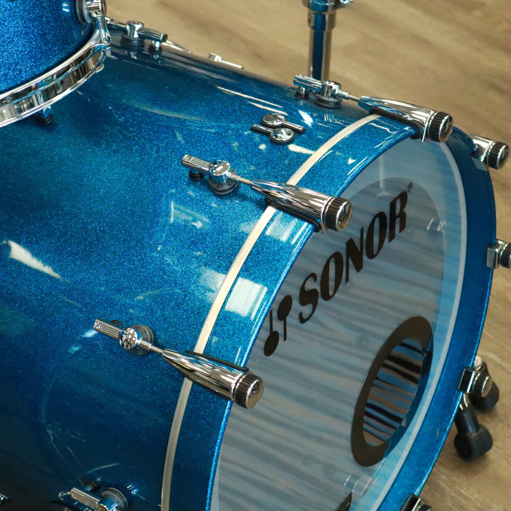 Sonor Sonor SQ2 4-Piece Shell Pack 10/12/16/22 (Blue Sparkle Lacquer)