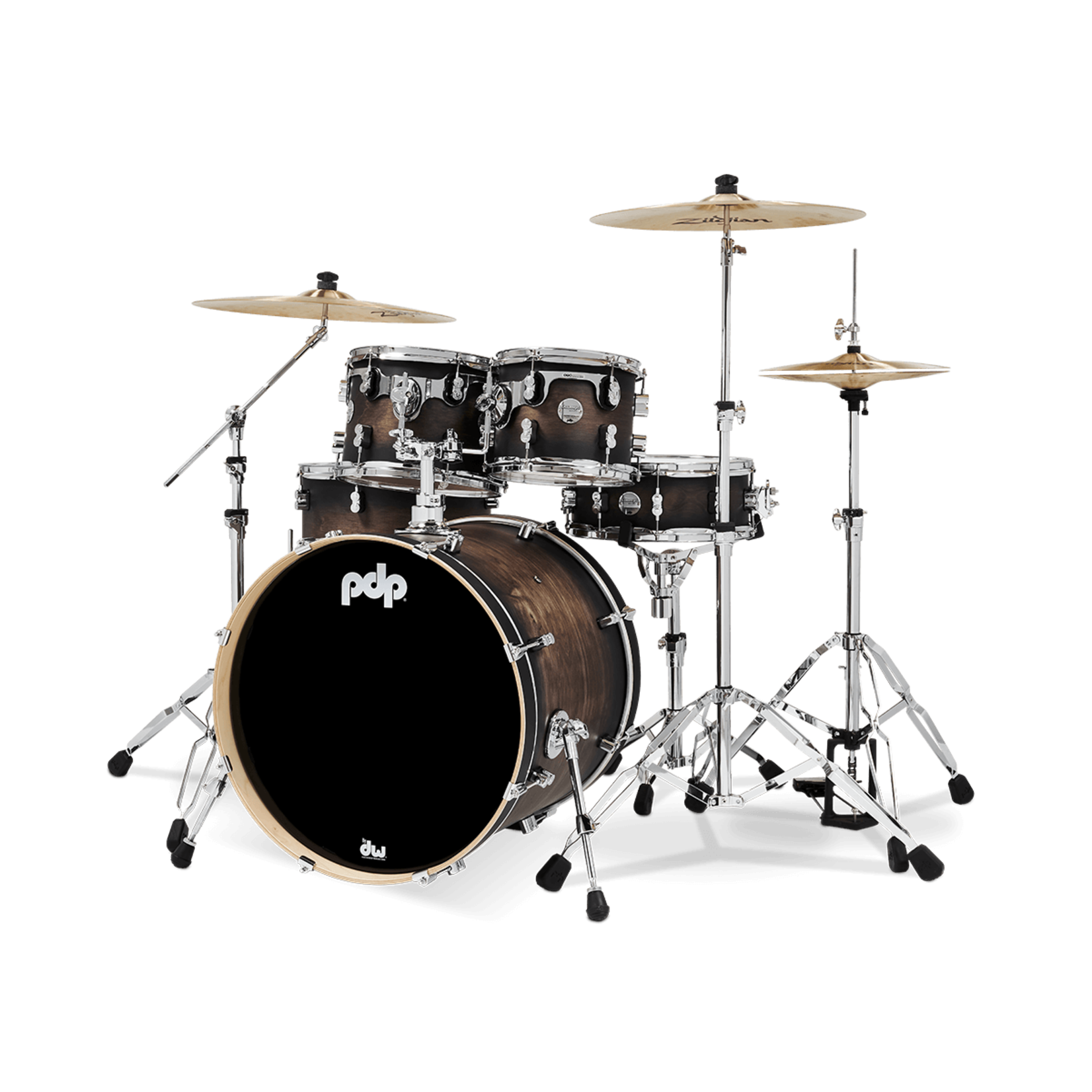 PDP PDP Concept Maple 5-Piece Shell Pack 22/10/12/16/5.5x14 (Satin Charcoal Burst)