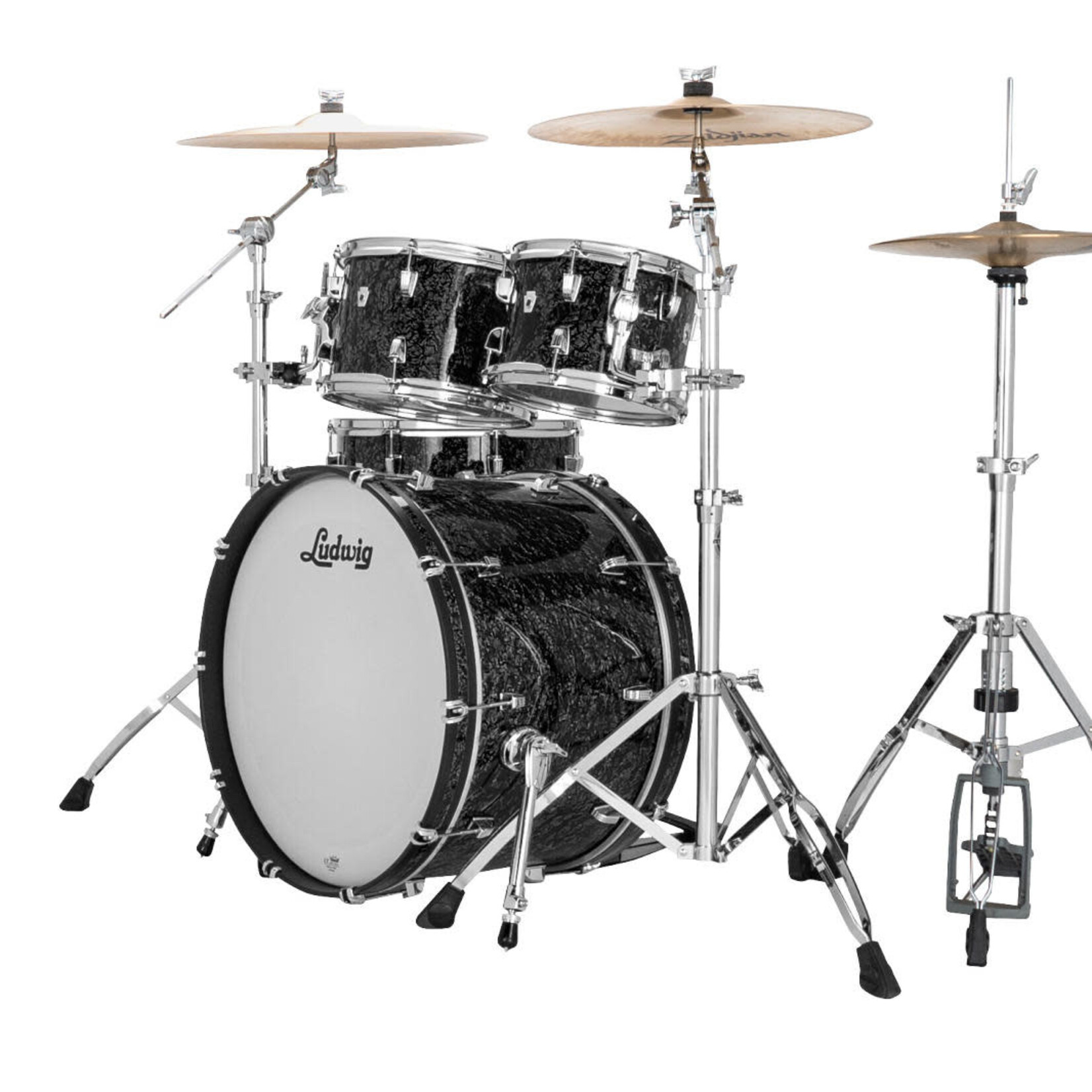 Ludwig Ludwig Neusonic Mod2 4-Piece Shell Pack 10/12/16/22 (Ebony Pearl)