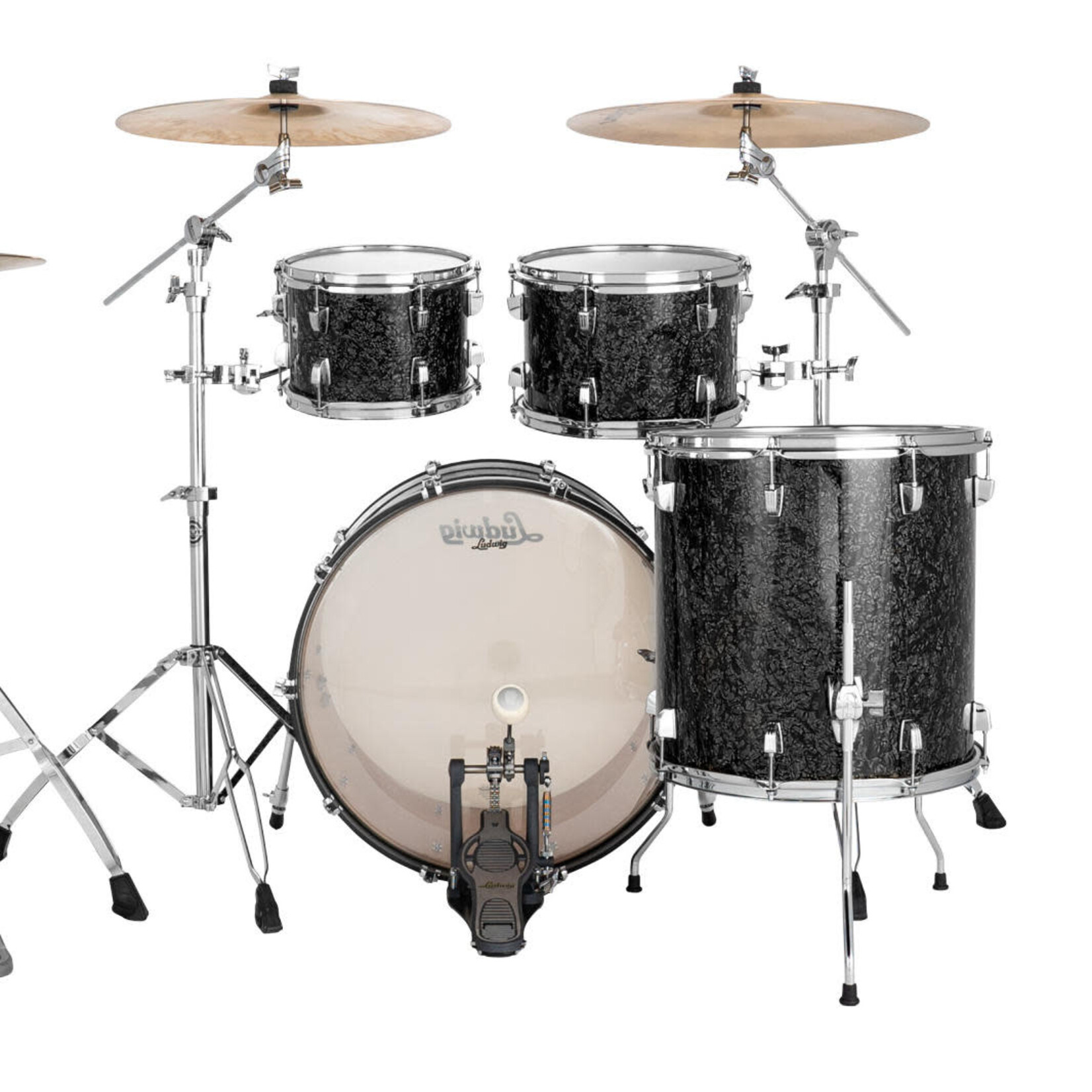 Ludwig Ludwig Neusonic Mod 2 4-Piece Shell Pack 10/12/16/22 (Ebony Pearl)