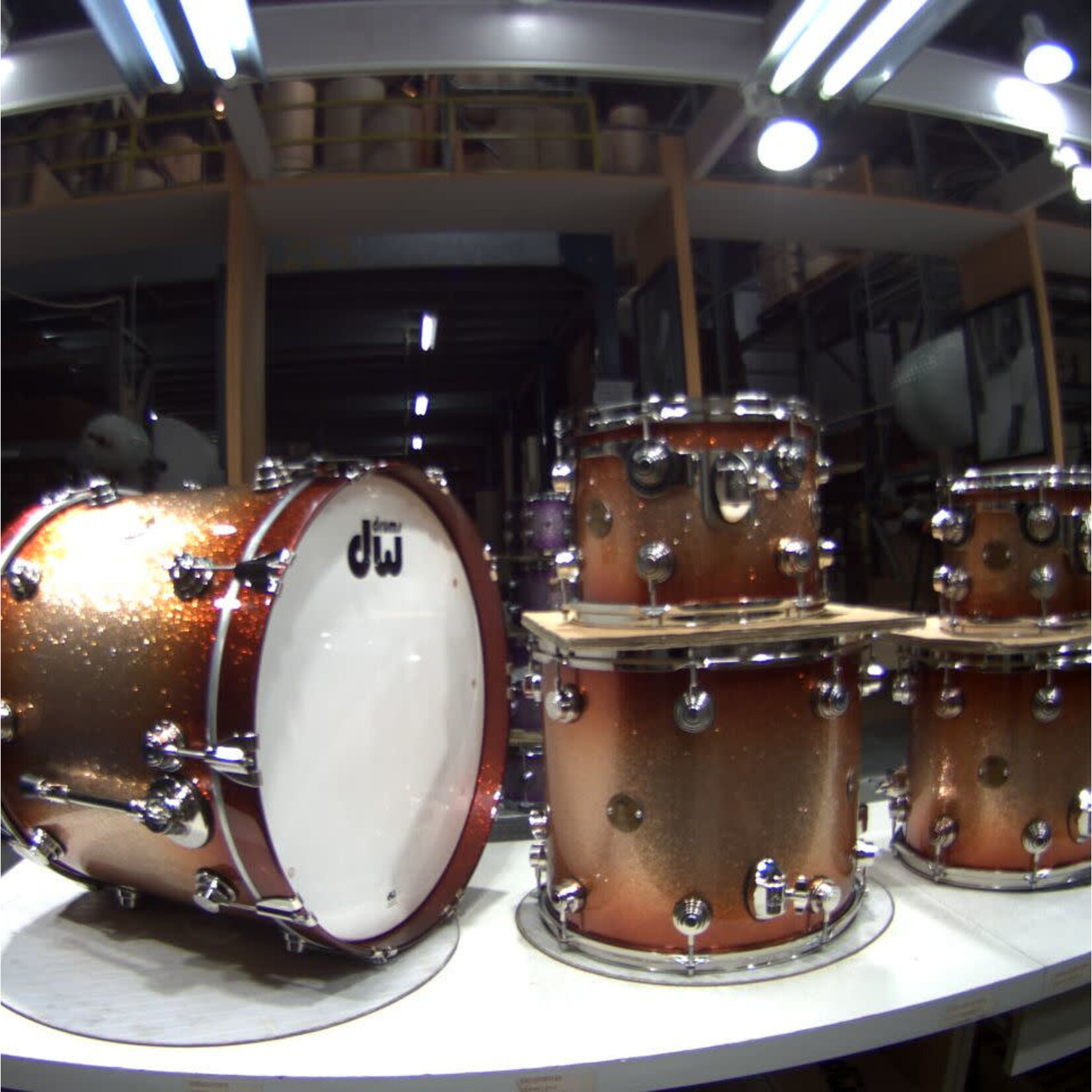 DW DW Jazz Series Maple/Gum Shellpack 22/10/12/14/16 (Copper Glitz Burst with Nickel Hardware)