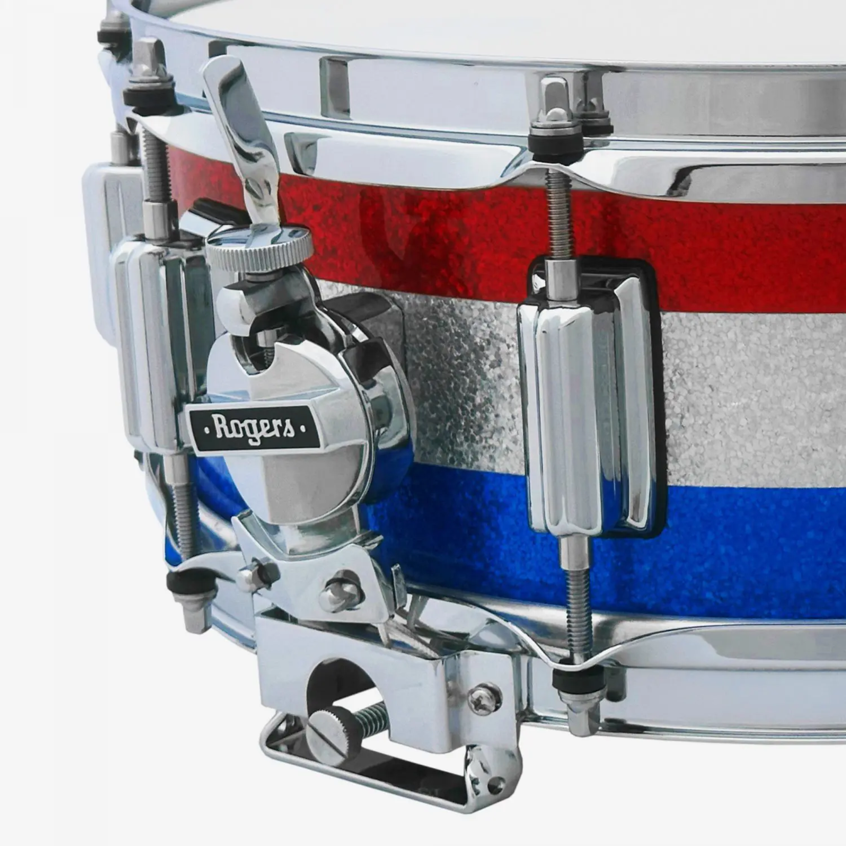 Rogers Rogers 5x14" Dyna-Sonic Snare Drum (Red, White, Blue Sparkle) 36RWB