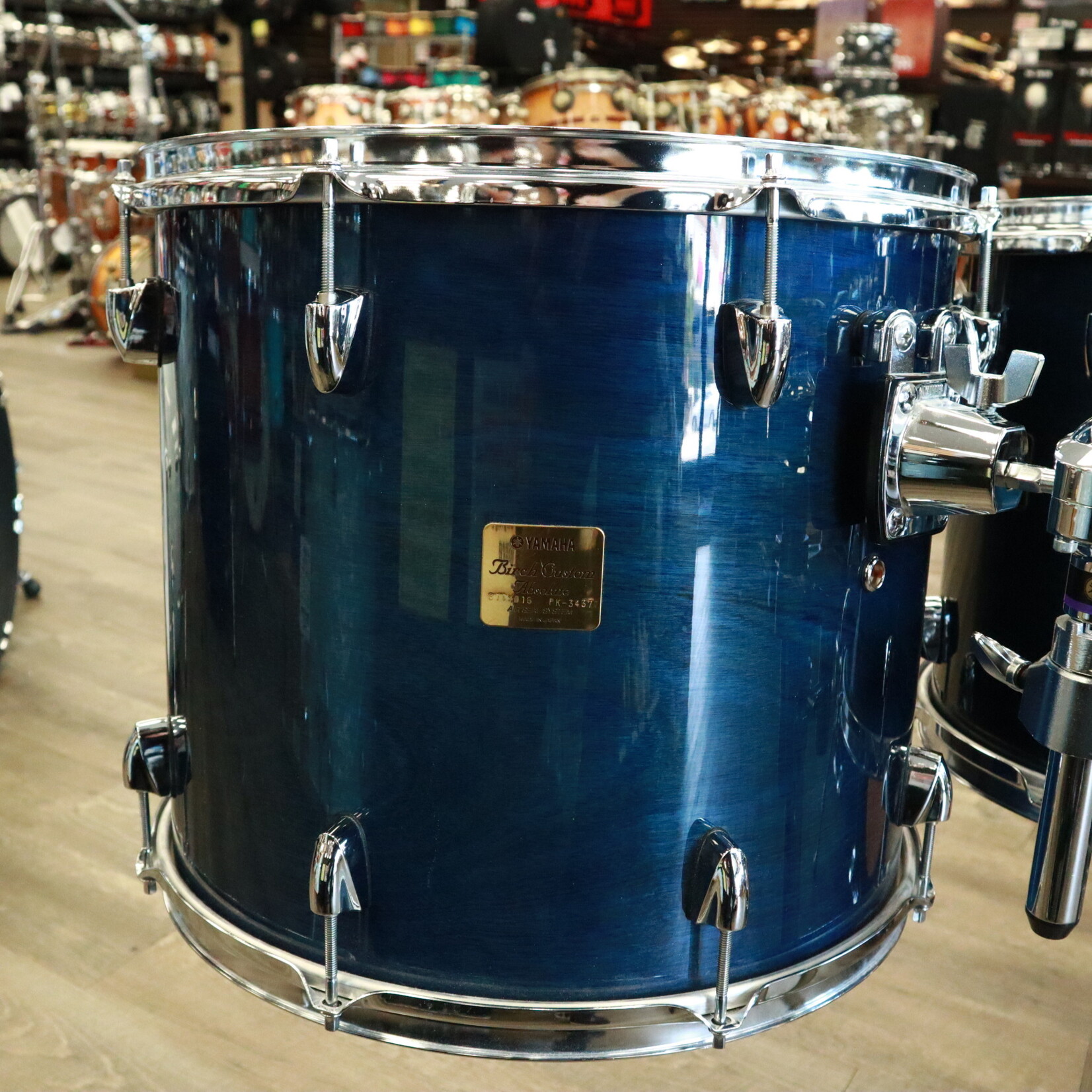YAMAHA Used Yamaha Birch Custom Absolute 5-Piece Shell Pack 10/12/14/16/22 (Sea Blue Lacquer) Made In Japan