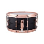 Ludwig Ludwig 6.5x14" Hot Rod Black Beauty (Powdercoated Black Shell with Copper Hardware, Tube Lugs, Die-Cast Hoops) LB427TDC