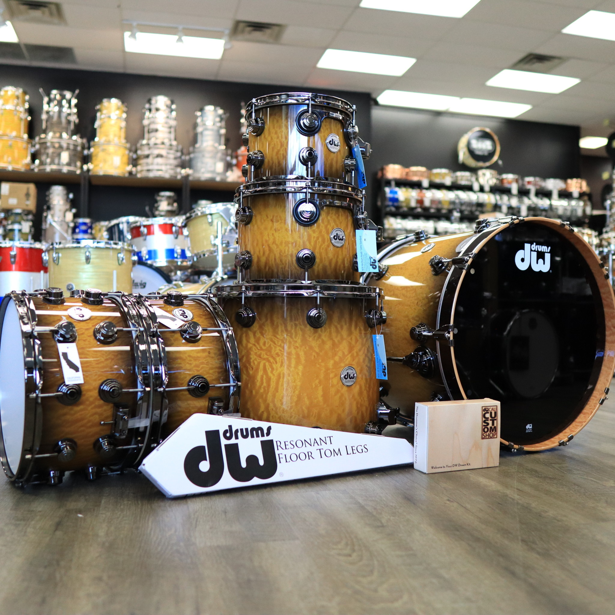 DW Collector's Series Exotic Cherry/ Mahogany 5-PC Shell Pack 10