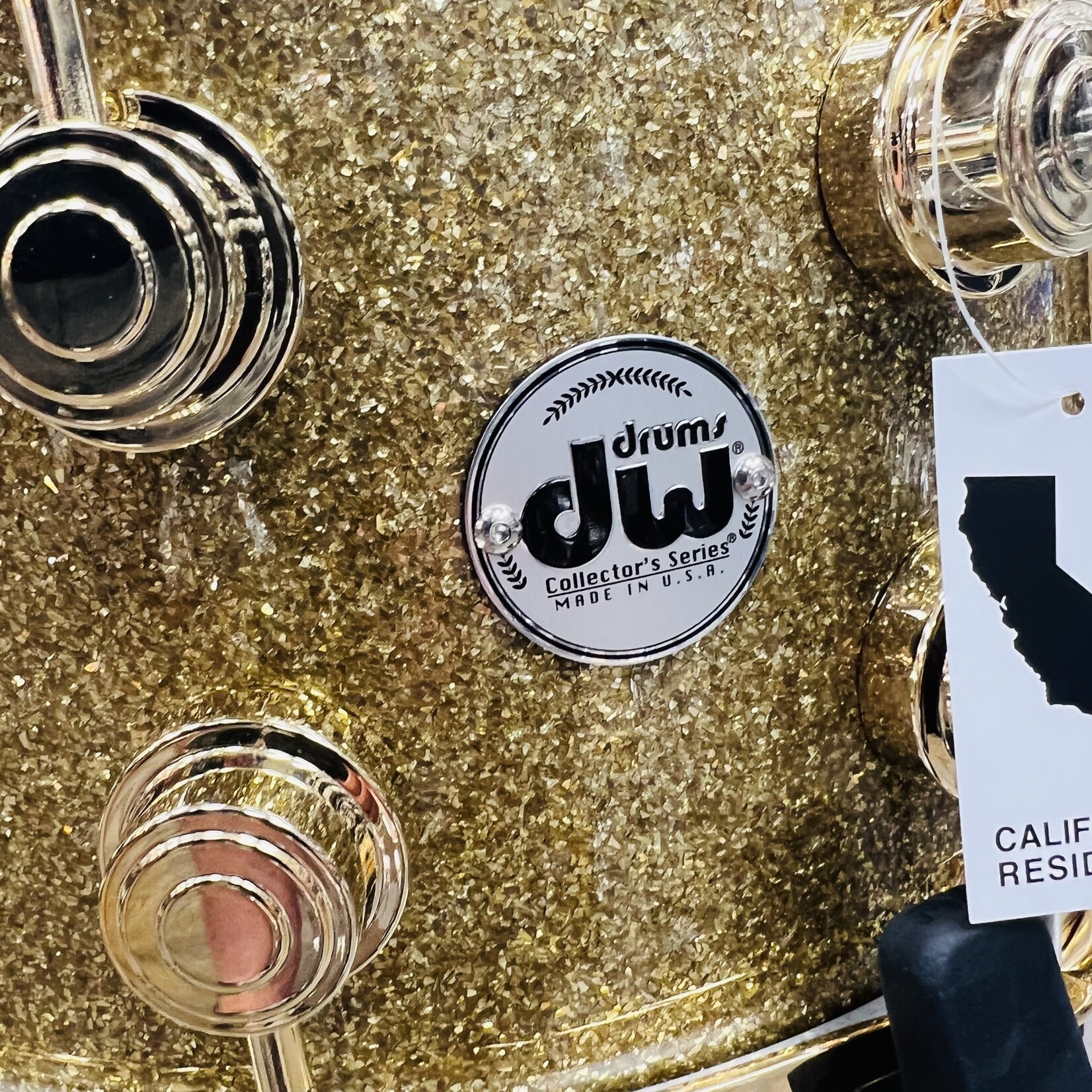 DW DW Collector's Series 8x14" Standard Maple Snare Drum (Gold Glass w/ Gold Hardware)