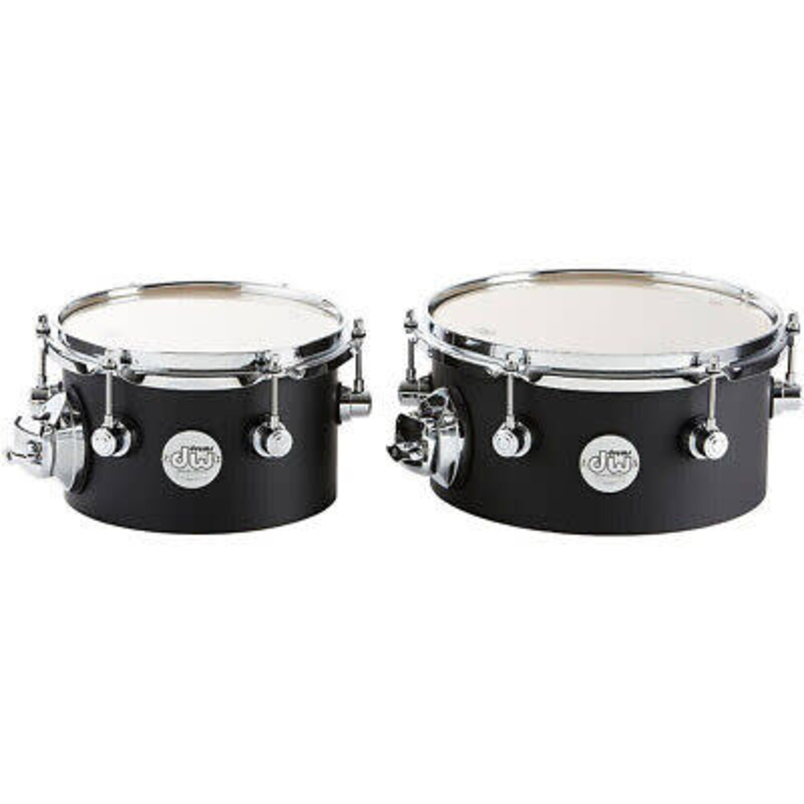 DW DW Design Series Concert Tom Set 5x6" & 5x8" w. Double Tom Clamp (Black Satin Lacquer)