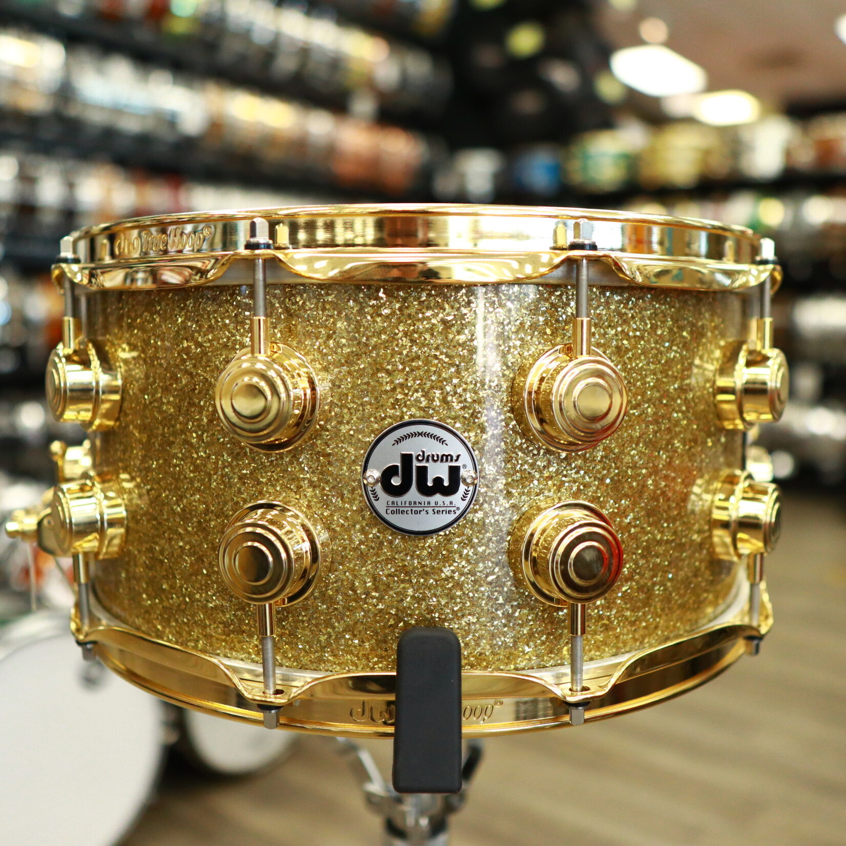 DW Demo DW Collector's Series 7x14" Maple Snare Drum (Gold Glass w/ Gold Hardware)
