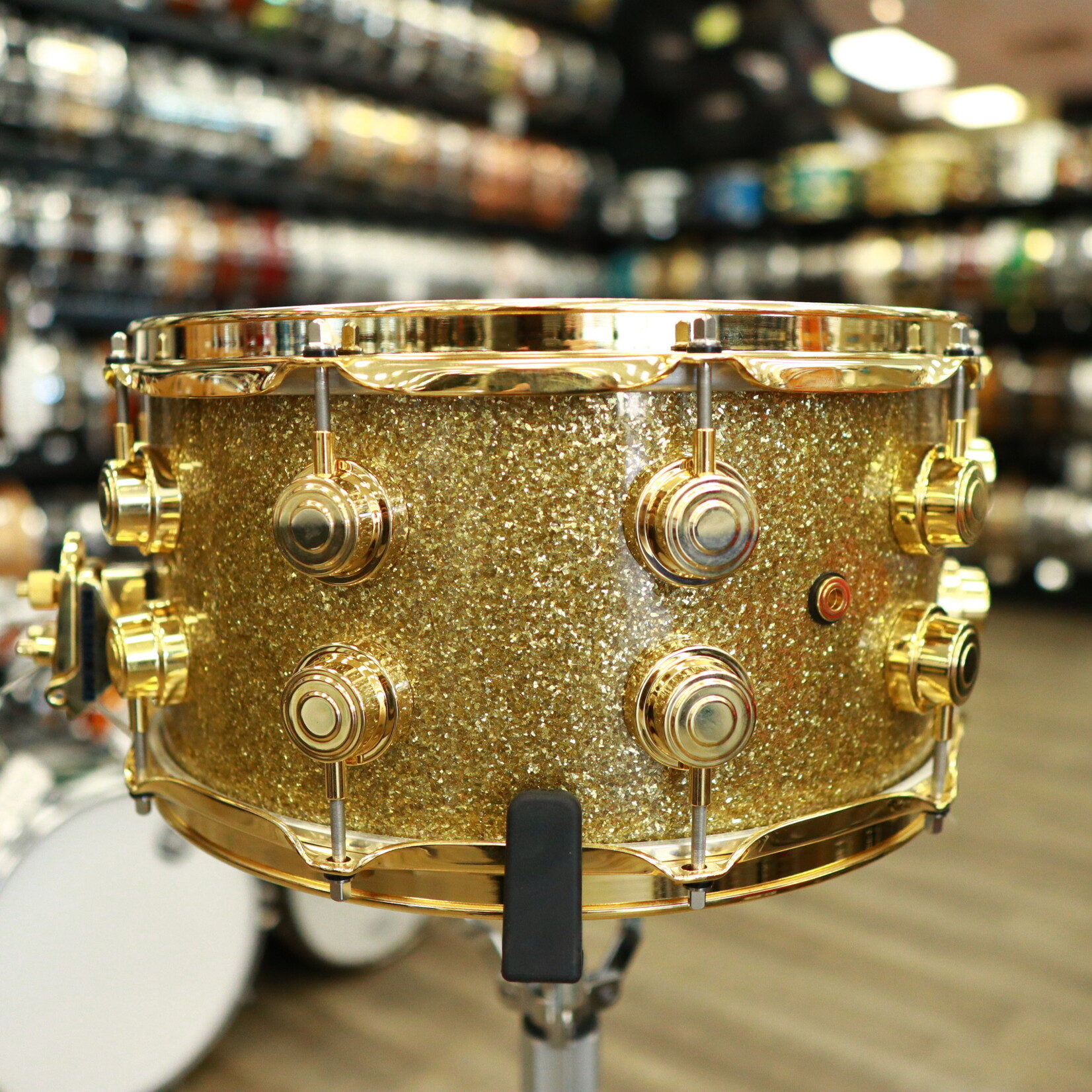 DW Demo DW Collector's Series 7x14" Maple Snare Drum (Gold Glass w/ Gold Hardware)