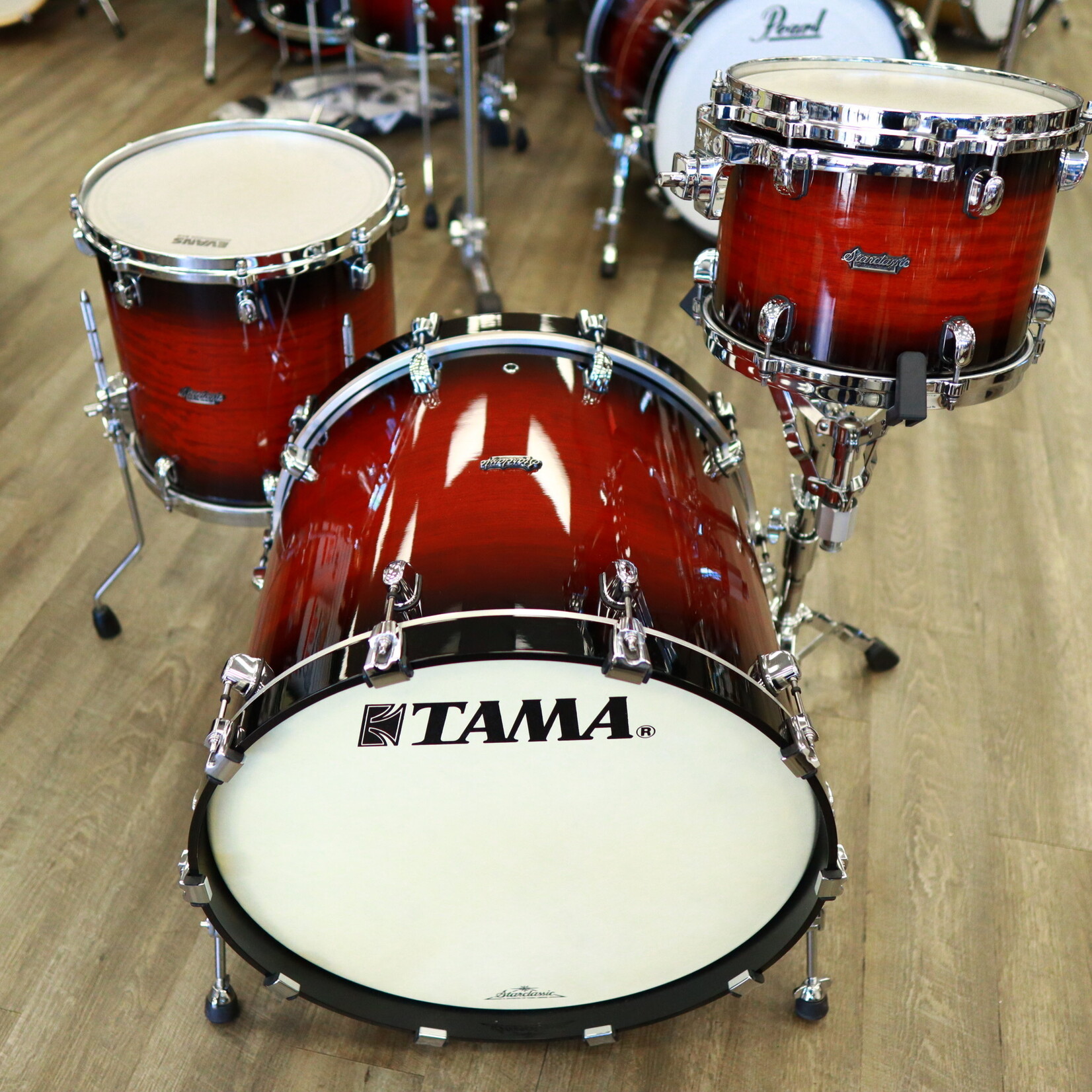 Tama Early 2010s Tama Starclassic Bubinga 3-PC Shell Pack 12/14/22 (Red Mahogany Burst) MIC