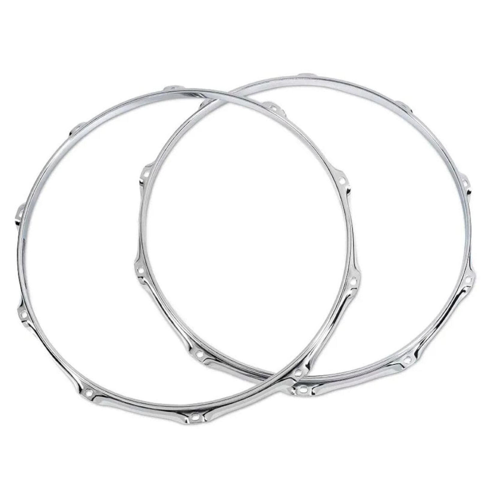 DW DW True Hoop 14" 10-Lug Snare Batter and Resonant Pair - Chrome