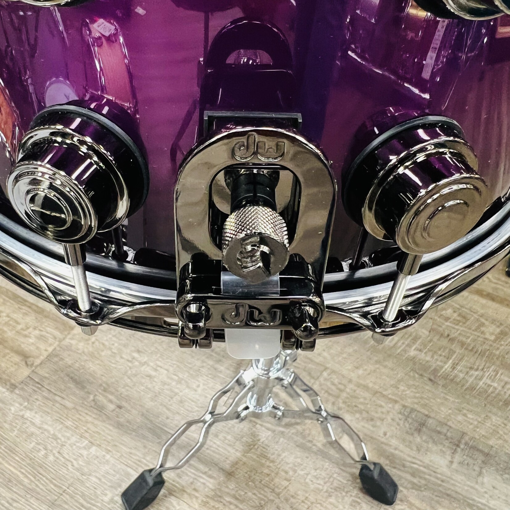 DW DW Collector's SSC Maple Exotic 8x14" (Purple Anodized to Black Burst w/ Black Nickel Hardware)