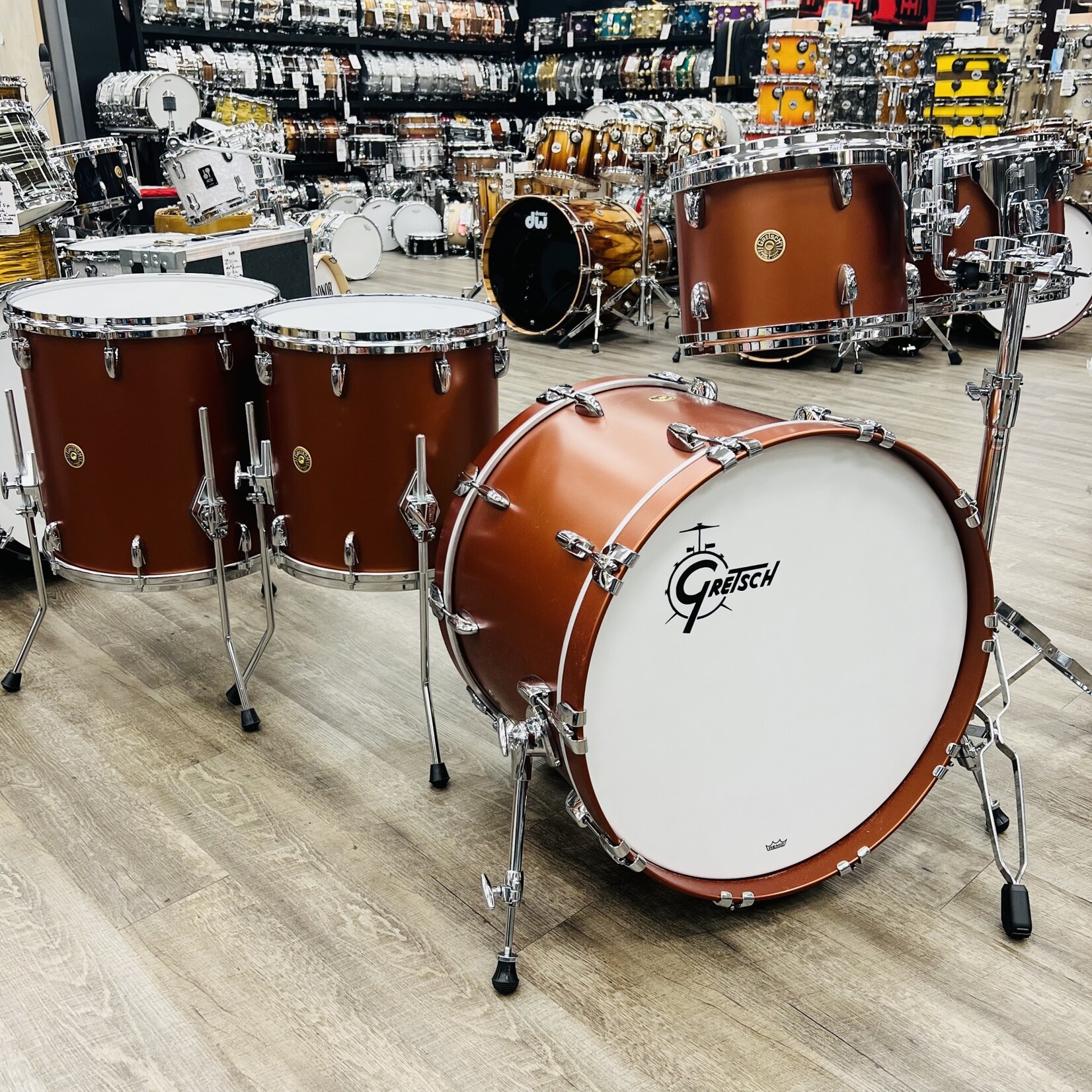 Gretsch Gretsch USA Custom 5-pc. Shell Pack 22/10/12/14/16 (Satin Copper)