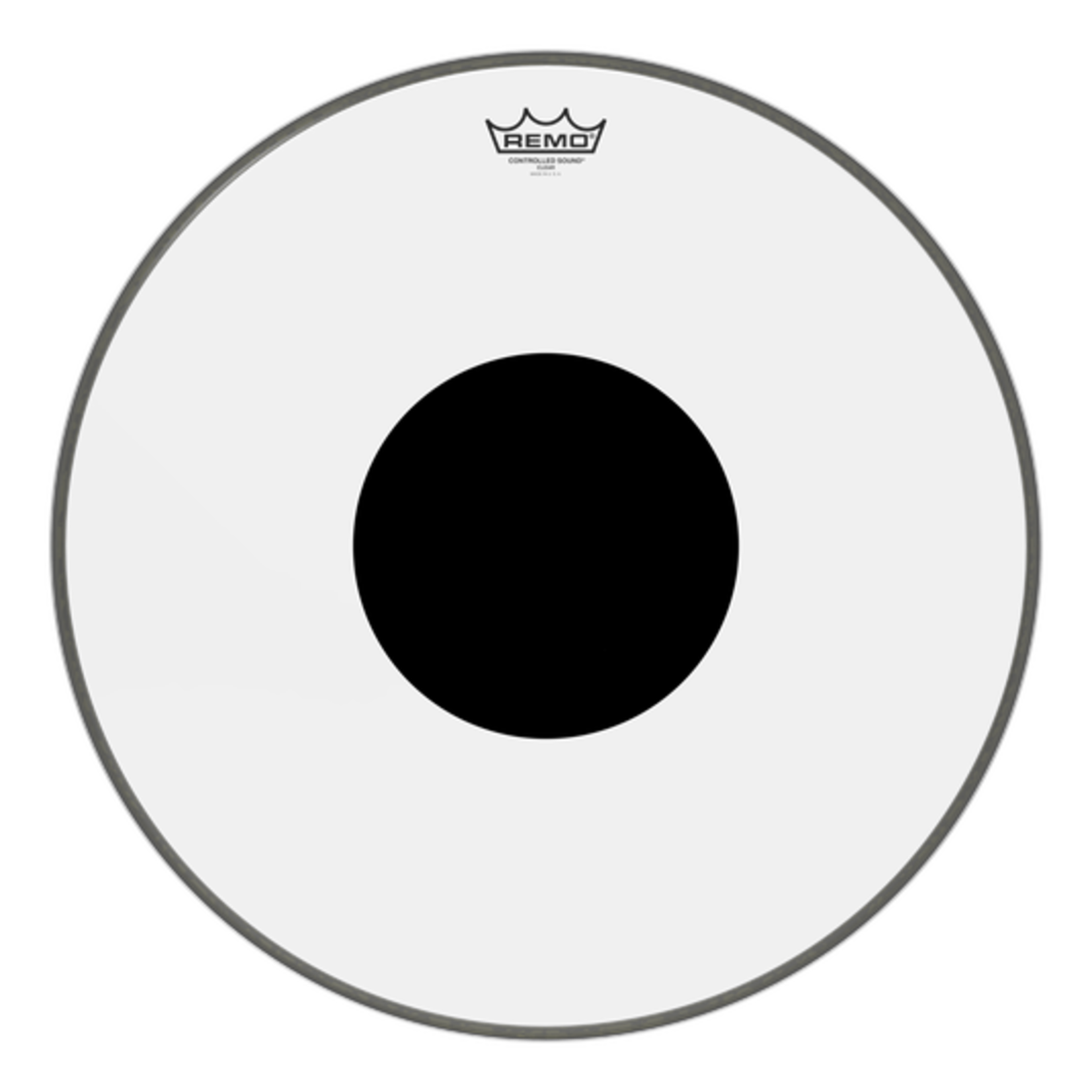 Remo Remo Controlled Sound Clear with Black Dot Bass Drum Head
