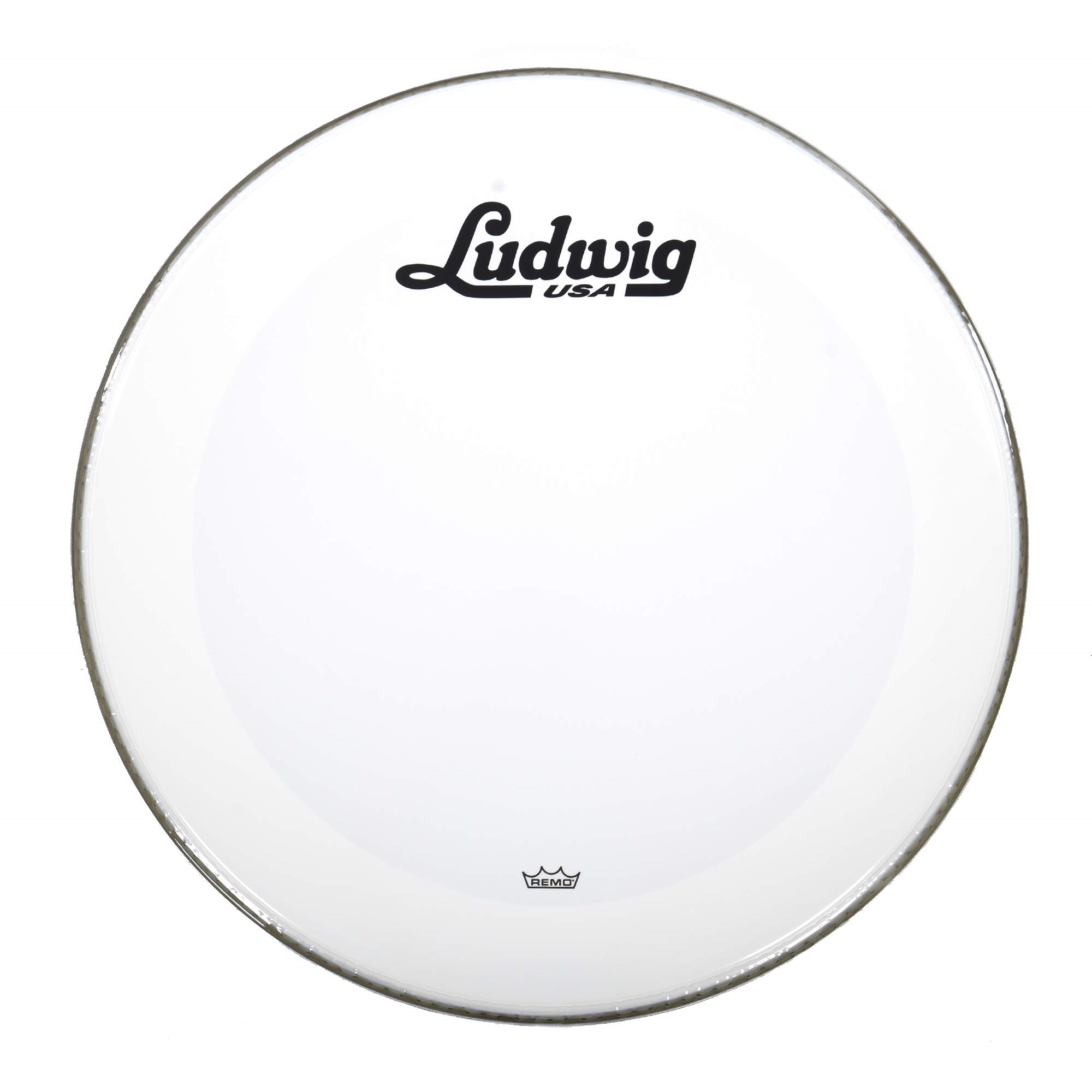 Ludwig 20" Remo Powerstroke 3 Smooth White Drumhead With Script Logo