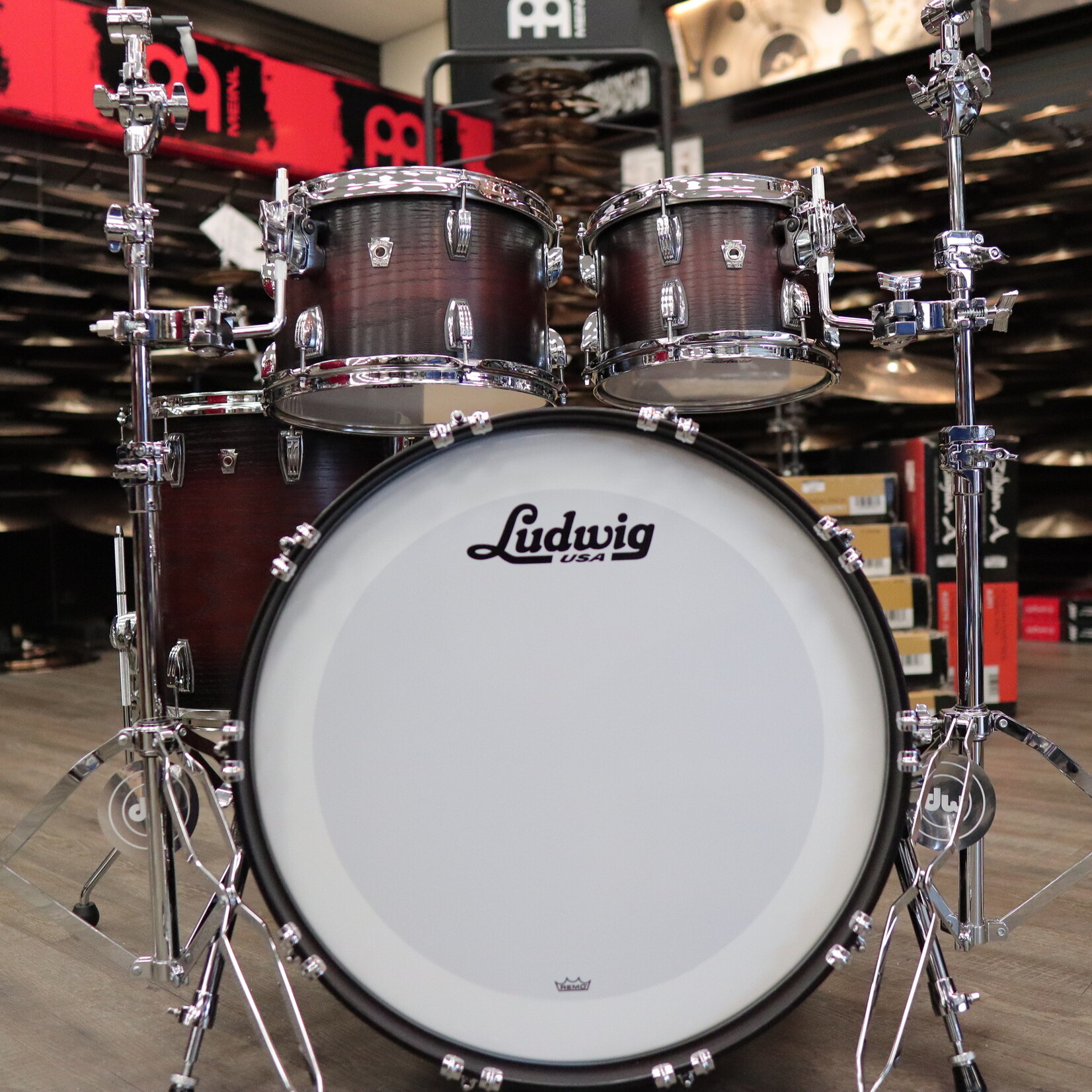 Ludwig Ludwig Classic Oak Studio 4-Piece Shell Pack 10/12/16/22 (Brown Burst)