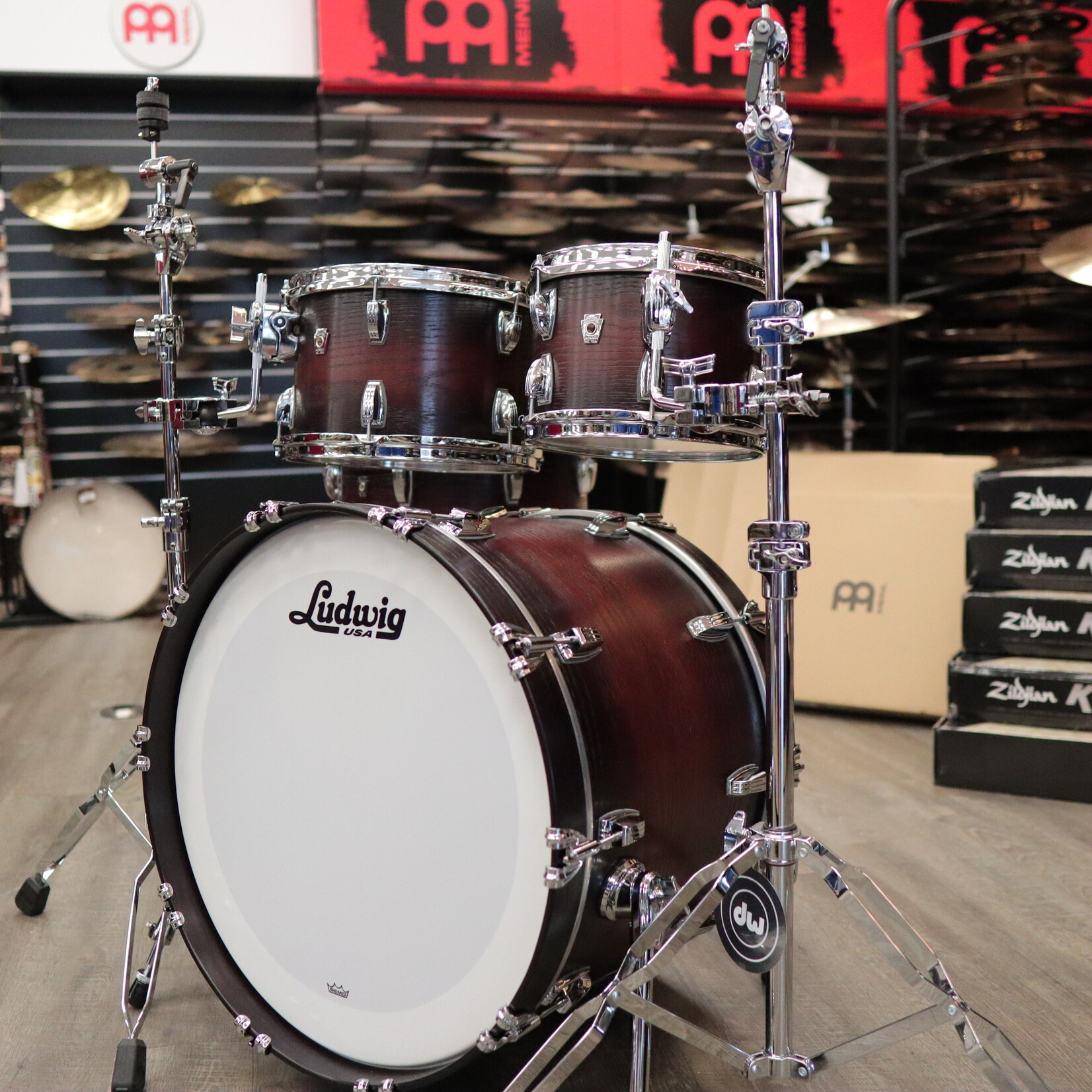Ludwig Ludwig Classic Oak Studio 4-Piece Shell Pack 10/12/16/22 (Brown Burst)