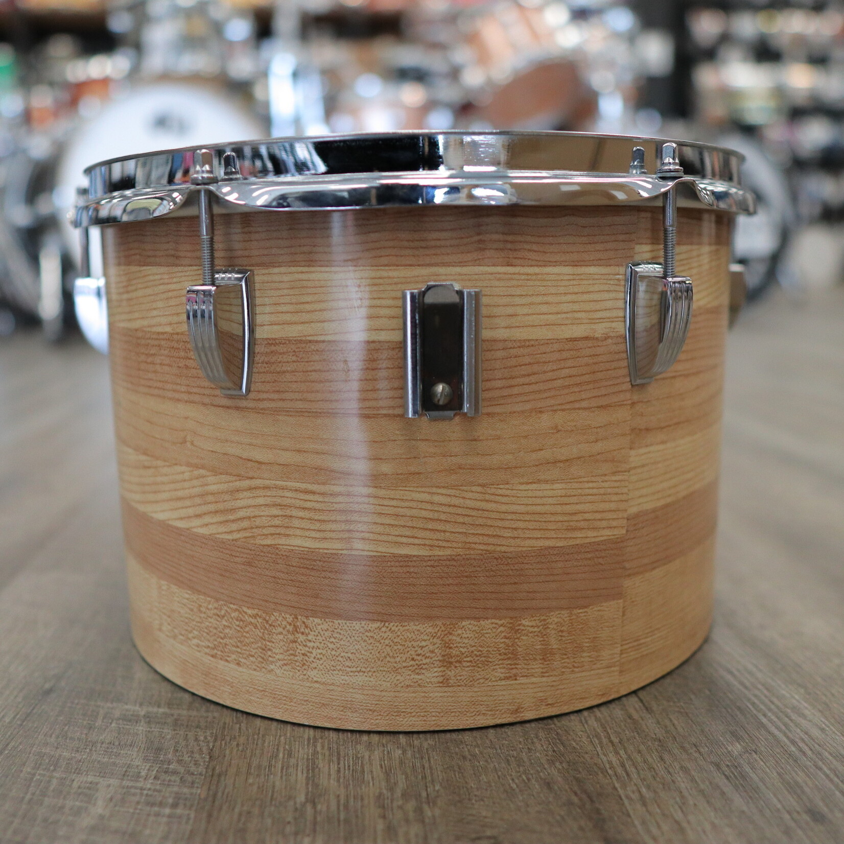 Ludwig 70s Ludwig 9x13" 3-Ply Concert Tom Blue/Olive Pointy Badge (Butcher Block)