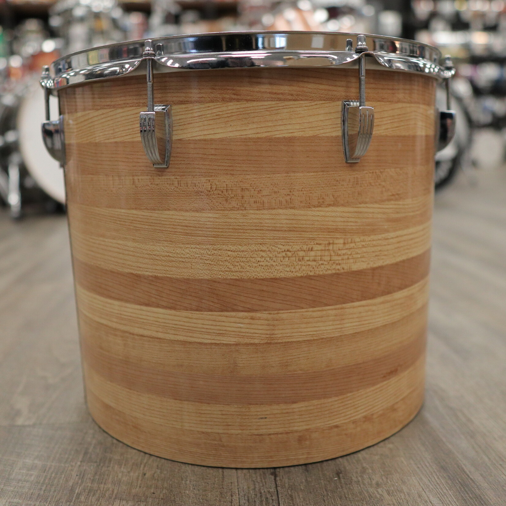 Ludwig 70s Ludwig 14x16" 3-Ply Concert Tom Blue/Olive Pointy Badge (Butcher Block)