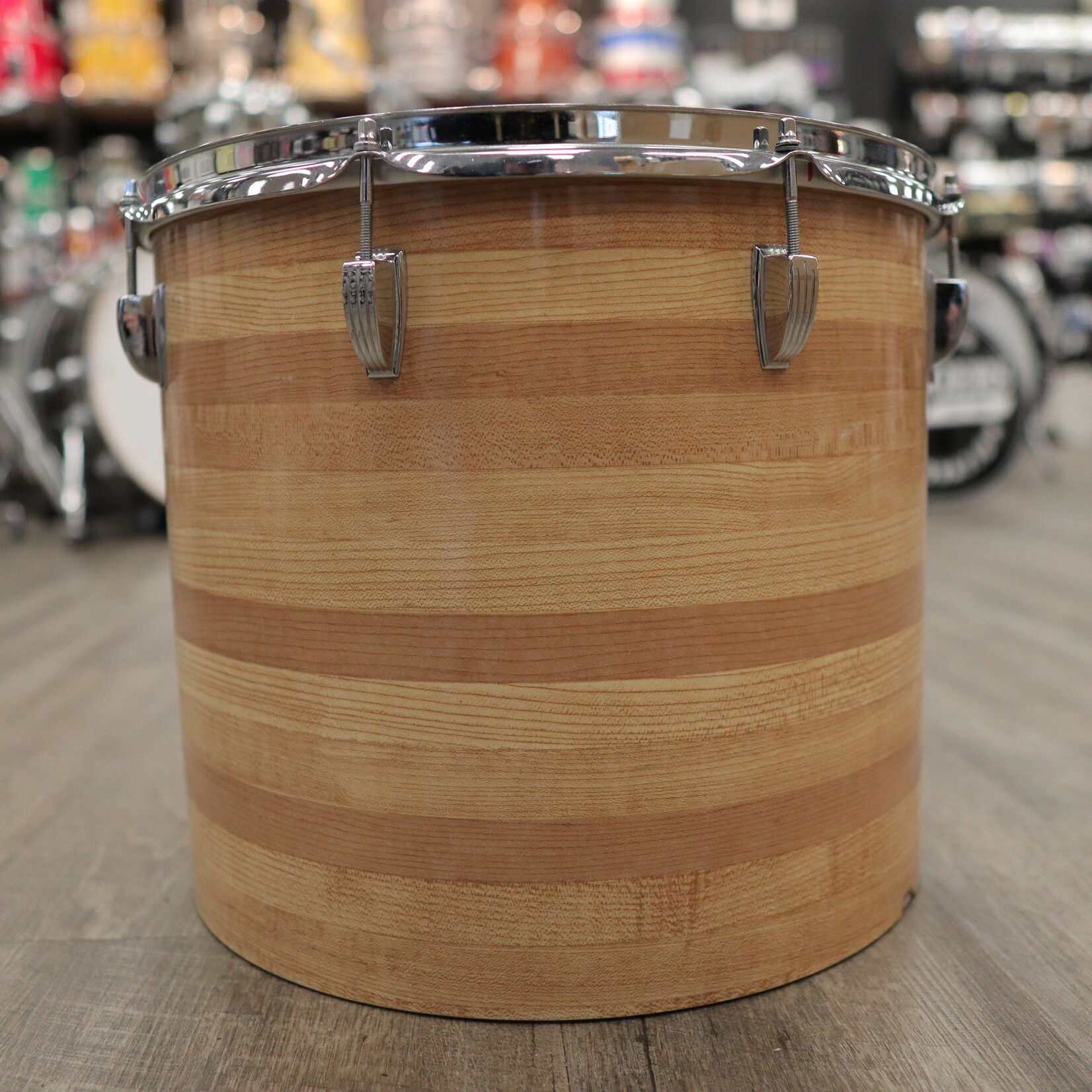 Ludwig 70s Ludwig 14x16" 3-Ply Concert Tom Blue/Olive Pointy Badge (Butcher Block)