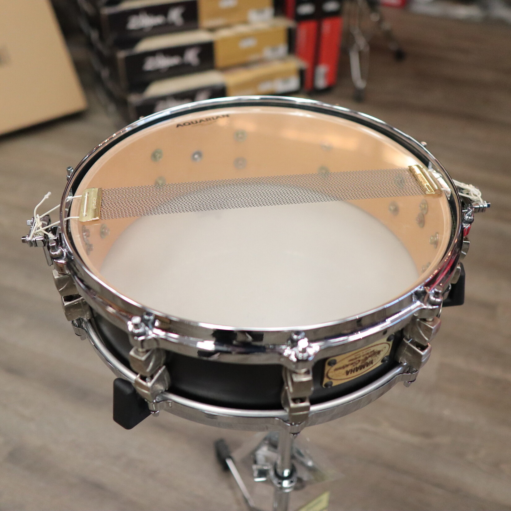 YAMAHA Used Yamaha 4x14" Maple Custom Snare Drum (Black)