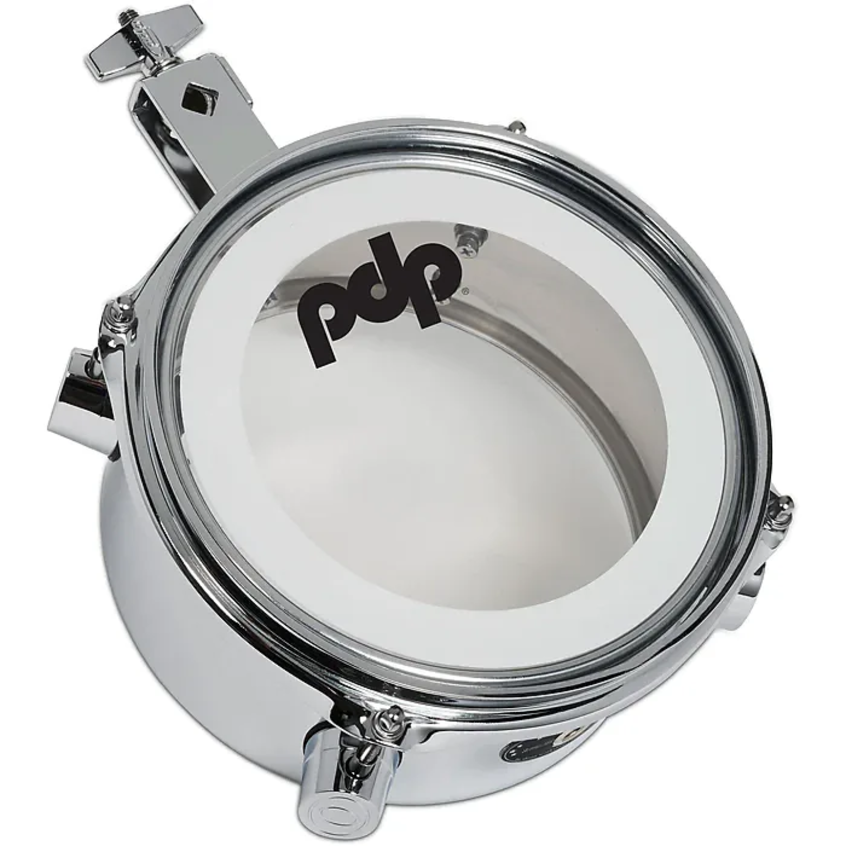 PDP PDP 4x8" Mini Timbale, Chrome Over Steel, Fits 10.5mm L-Arm PDMT48