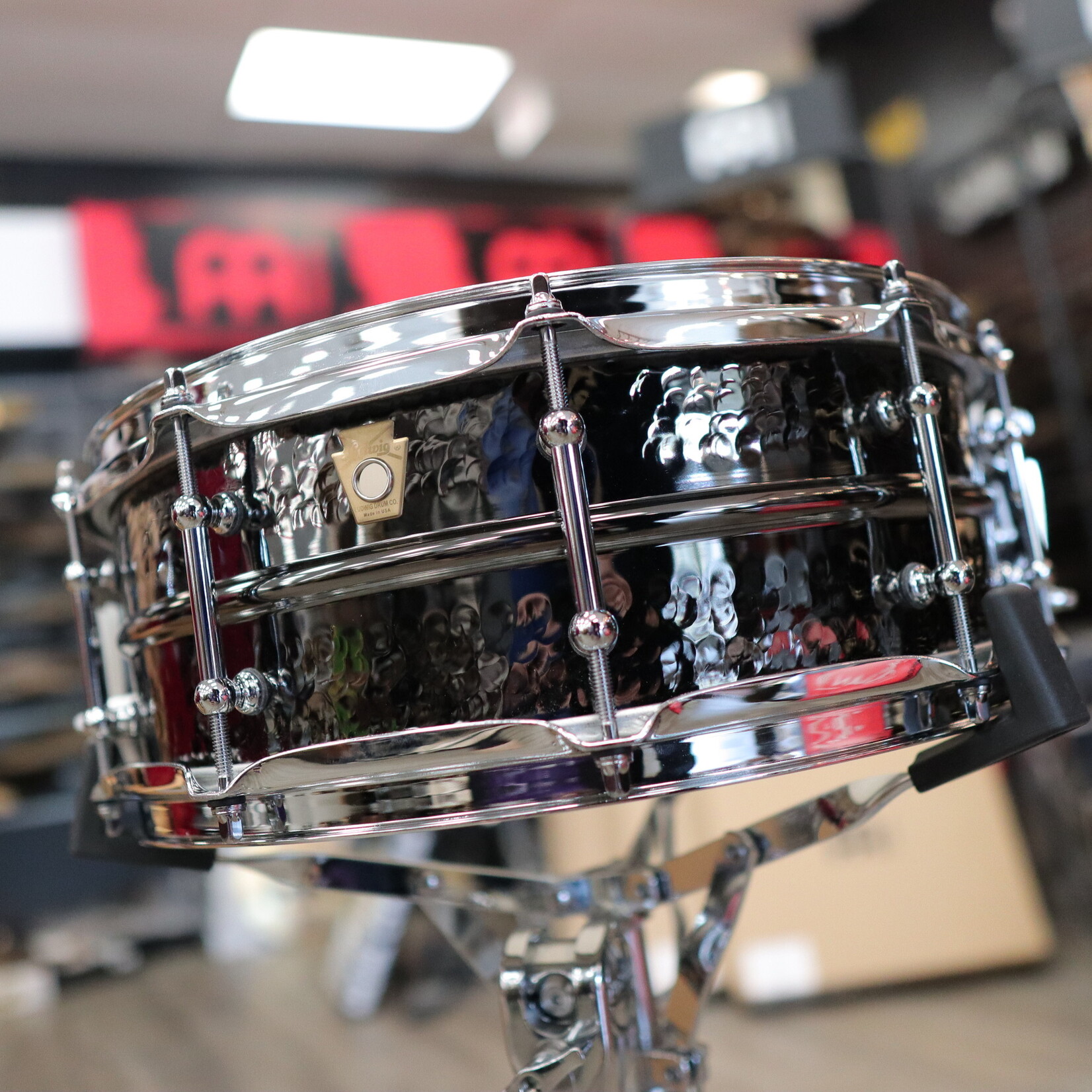 Ludwig Ludwig 5x14" Hammered Black Beauty Snare Drum with Tube Lugs LB416KT