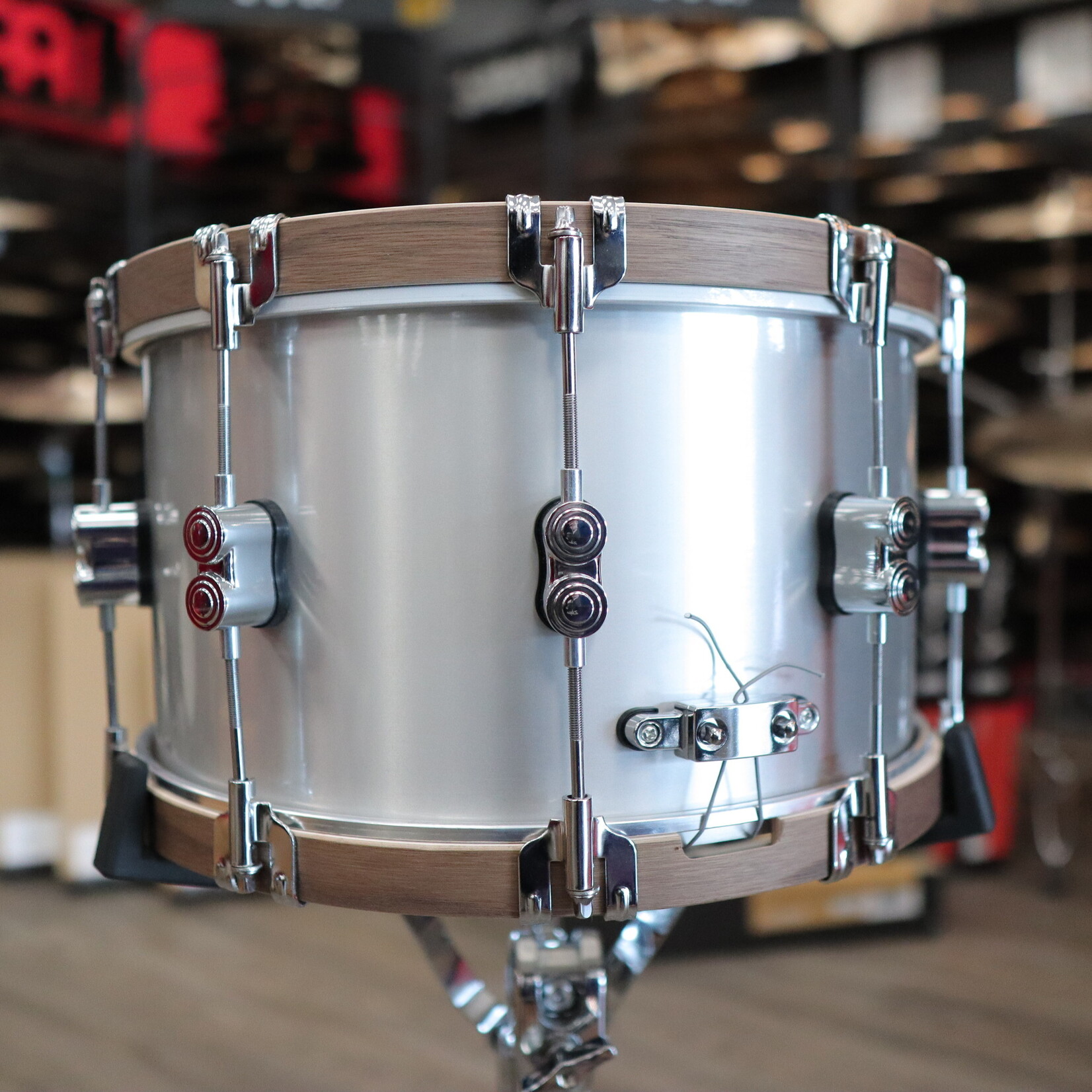 PDP PDP Concept Select 8x14" Aluminum Snare Drum w/ Walnut Hoops PDSN0814CSAL (3mm Shell)