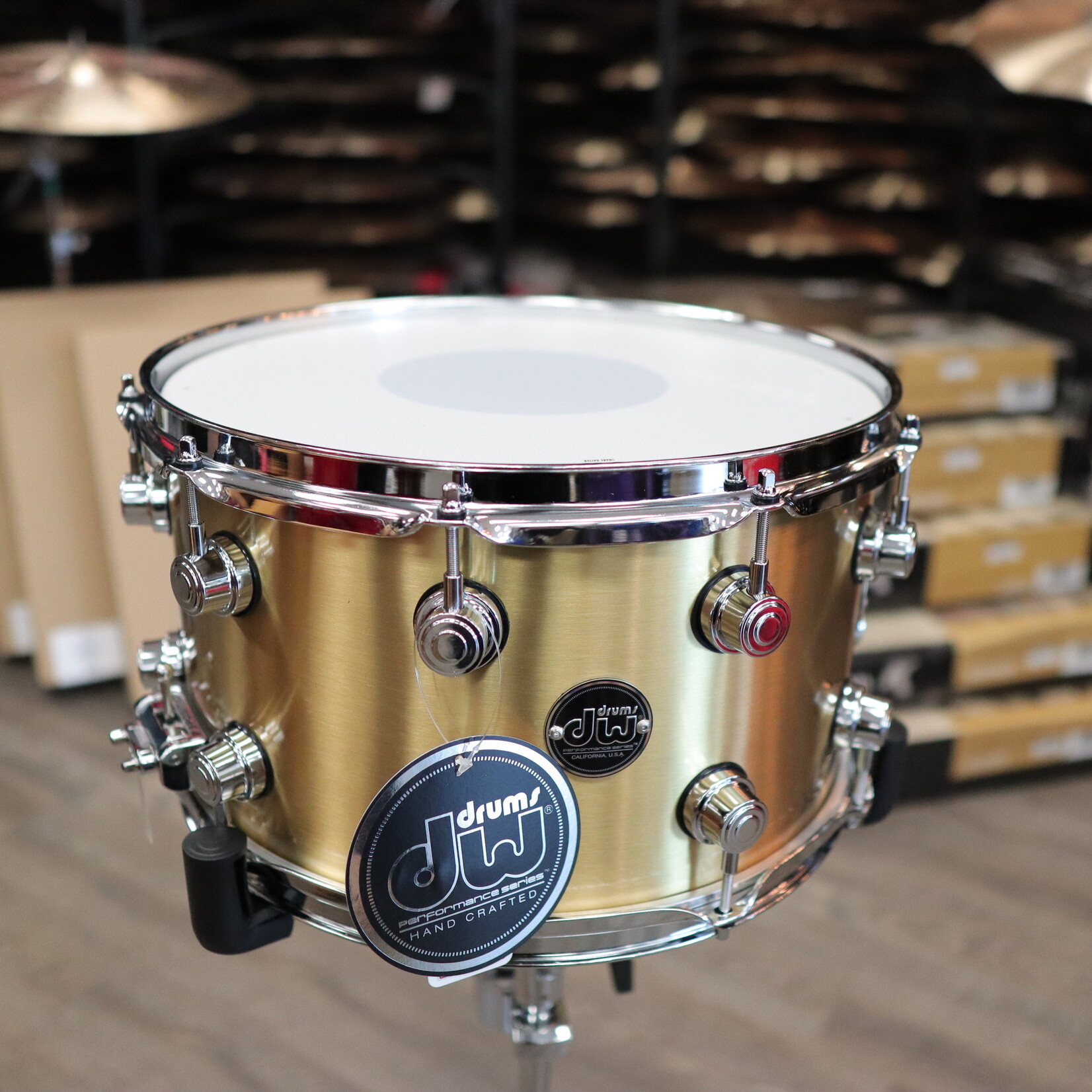 DW DW Performance Series 8x14" 1mm Polished Brass Snare Drum DRPM0814SSBP