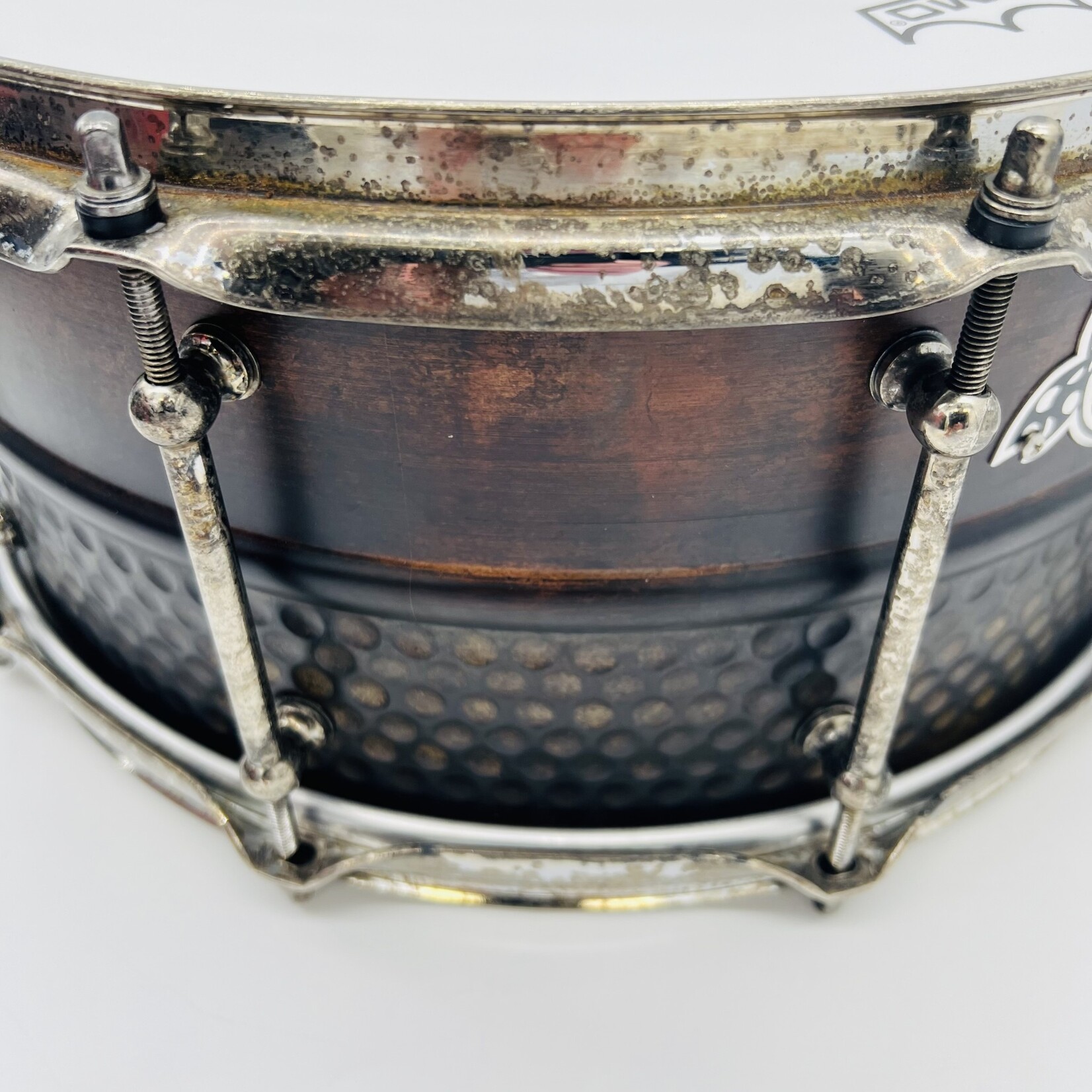 Pork Pie Pork Pie 6.5x14" Patina Copper & Hammered Brass Snare Drum (Aged Hardware)