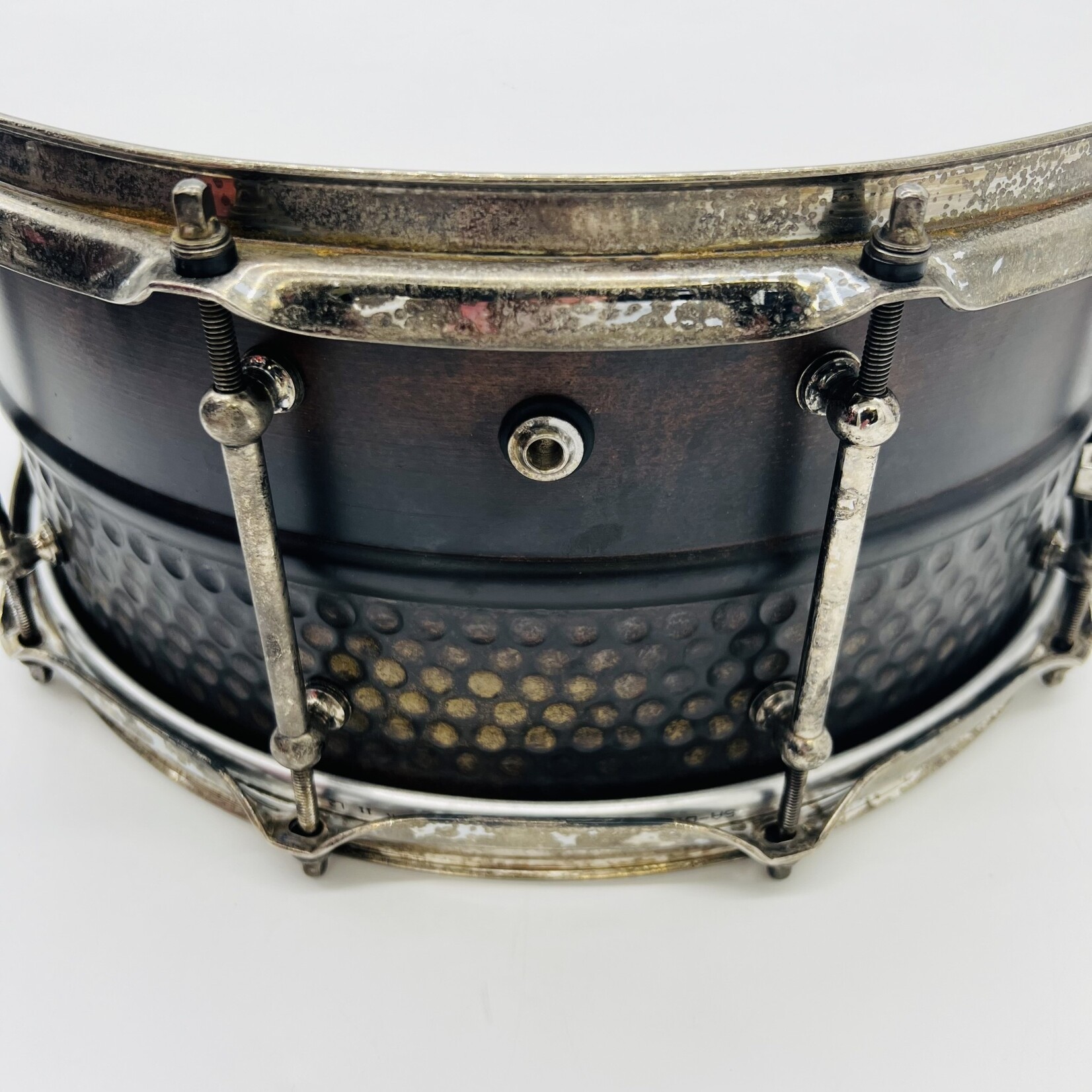 Pork Pie Pork Pie 6.5x14" Patina Copper & Hammered Brass Snare Drum (Aged Hardware)
