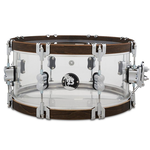 PDP PDP 25th Anniversary Snare Drum 6.5x14" (Clear Acrylic with Wood Hoops) PDLT651425TH