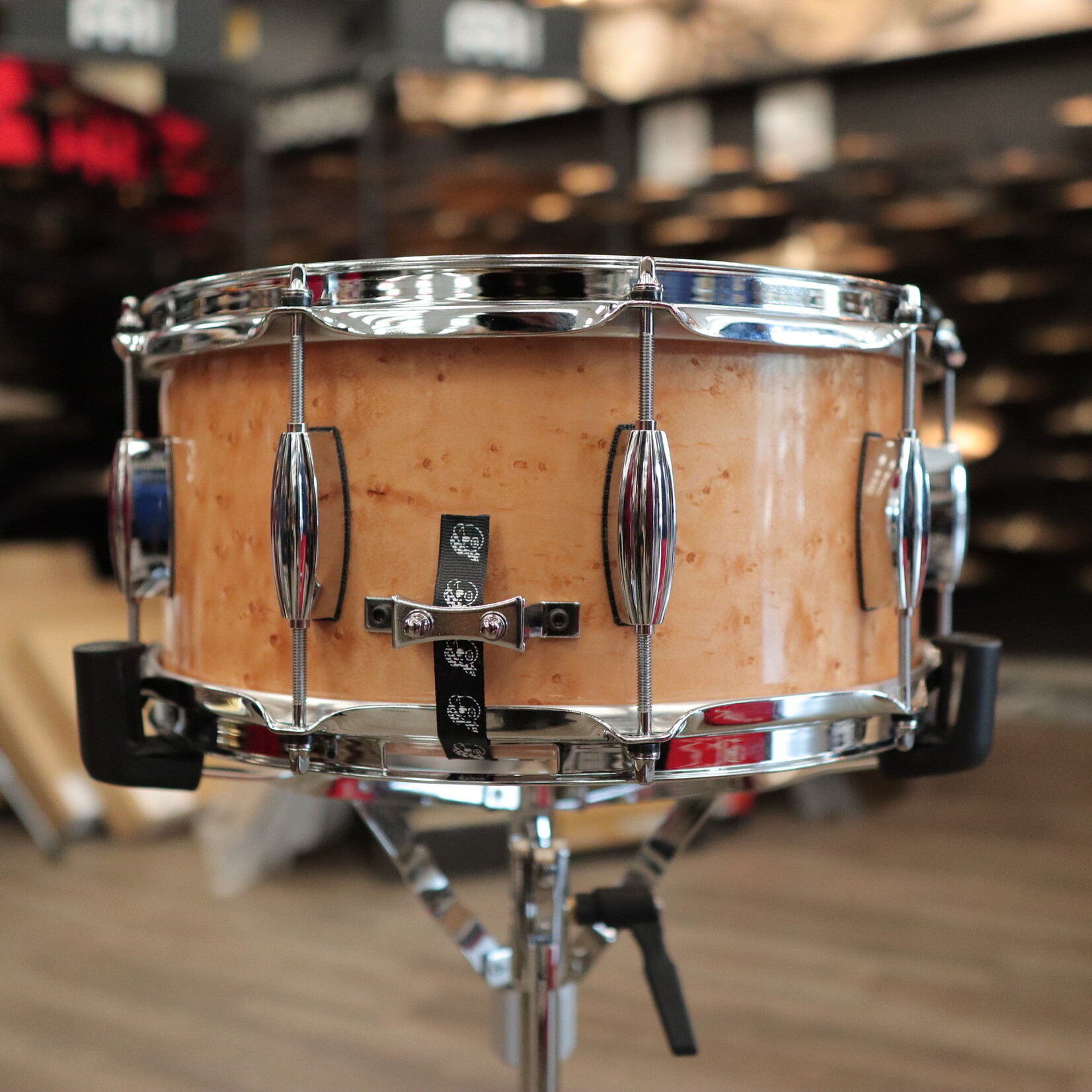 Pork Pie Pork Pie 6.5x14" Mahogany Snare Drum w/ Maple Re-Rings (Birdseye Maple Finish)