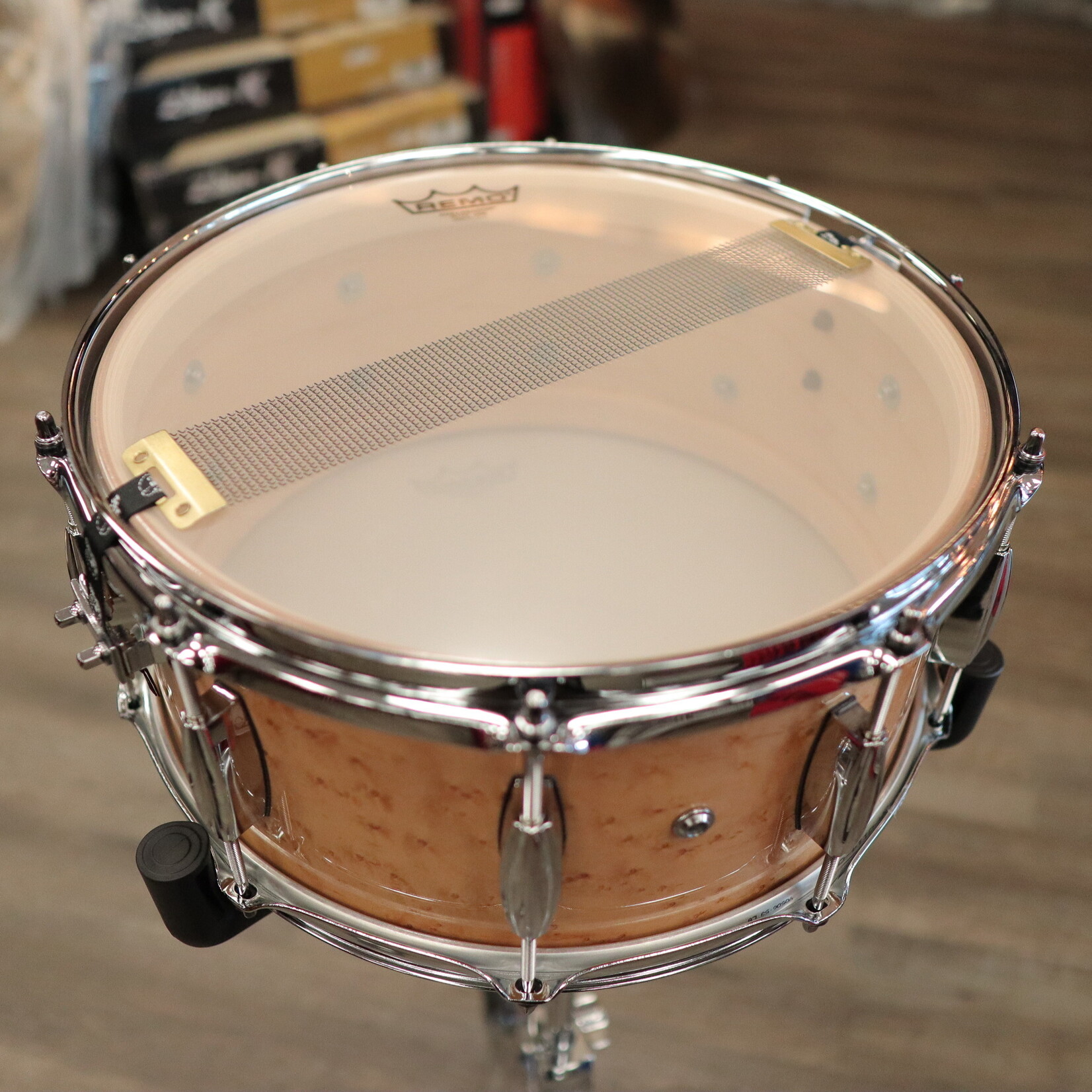 Pork Pie Pork Pie 6.5x14" Mahogany Snare Drum w/ Maple Re-Rings (Birdseye Maple Finish)