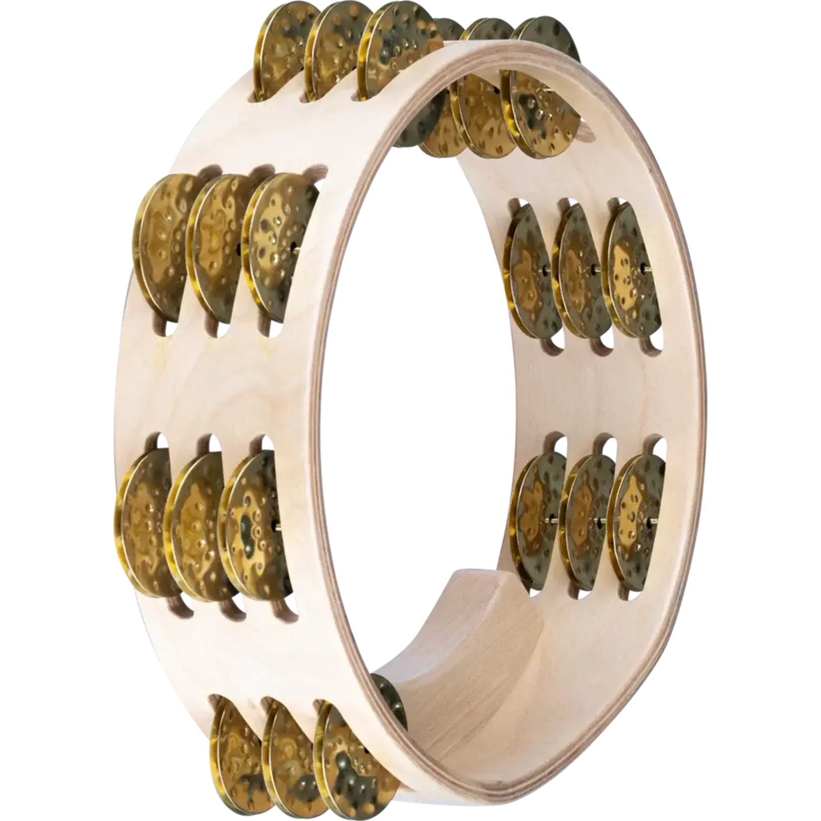 Meinl Meinl Artisan Edition 8" Wood Tambourine - Triple Row w/ Hammered Brass Jingles AE-CMTA3B