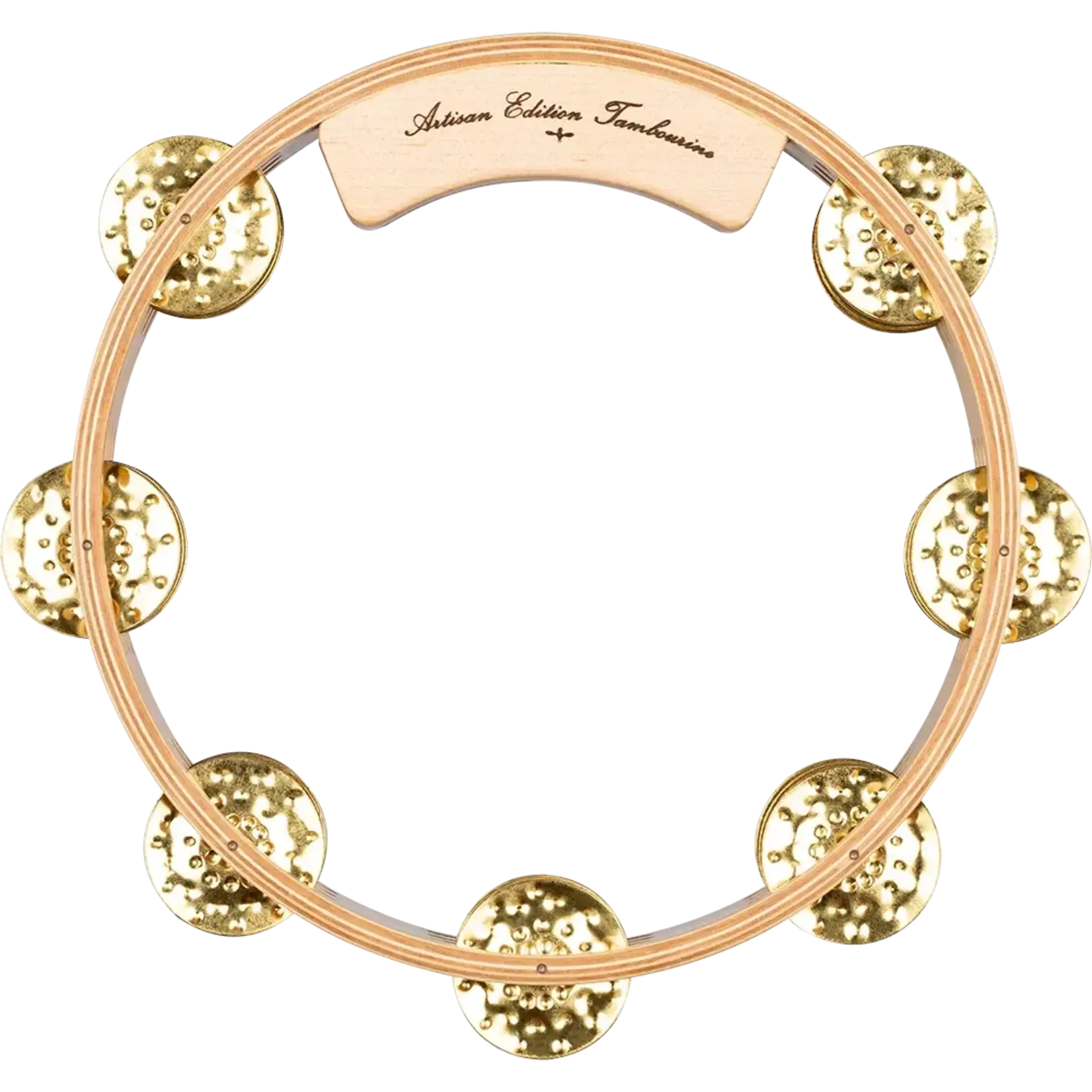 Meinl Meinl Artisan Edition 8" Wood Tambourine - Triple Row w/ Hammered Brass Jingles AE-CMTA3B