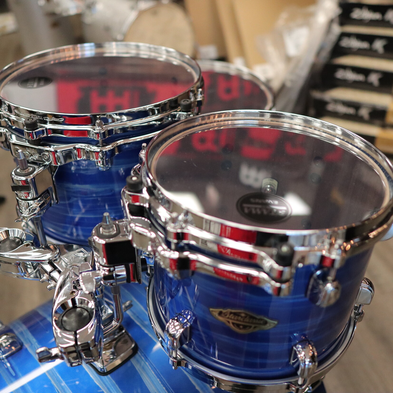 Tama Tama Starclassic Walnut/Birch 4-Pc Shell Pack 10/12/16/22 (Lacquer Ocean Blue Ripple)