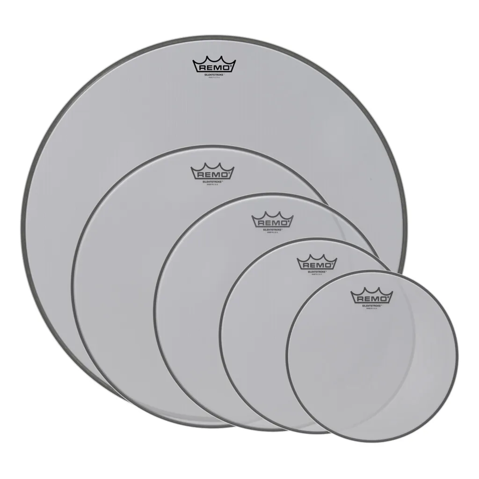Remo Remo Silentstroke Propack Drumhead 5 Pack - 10“/12”/14“/16”/22“ - PP-2230-SN