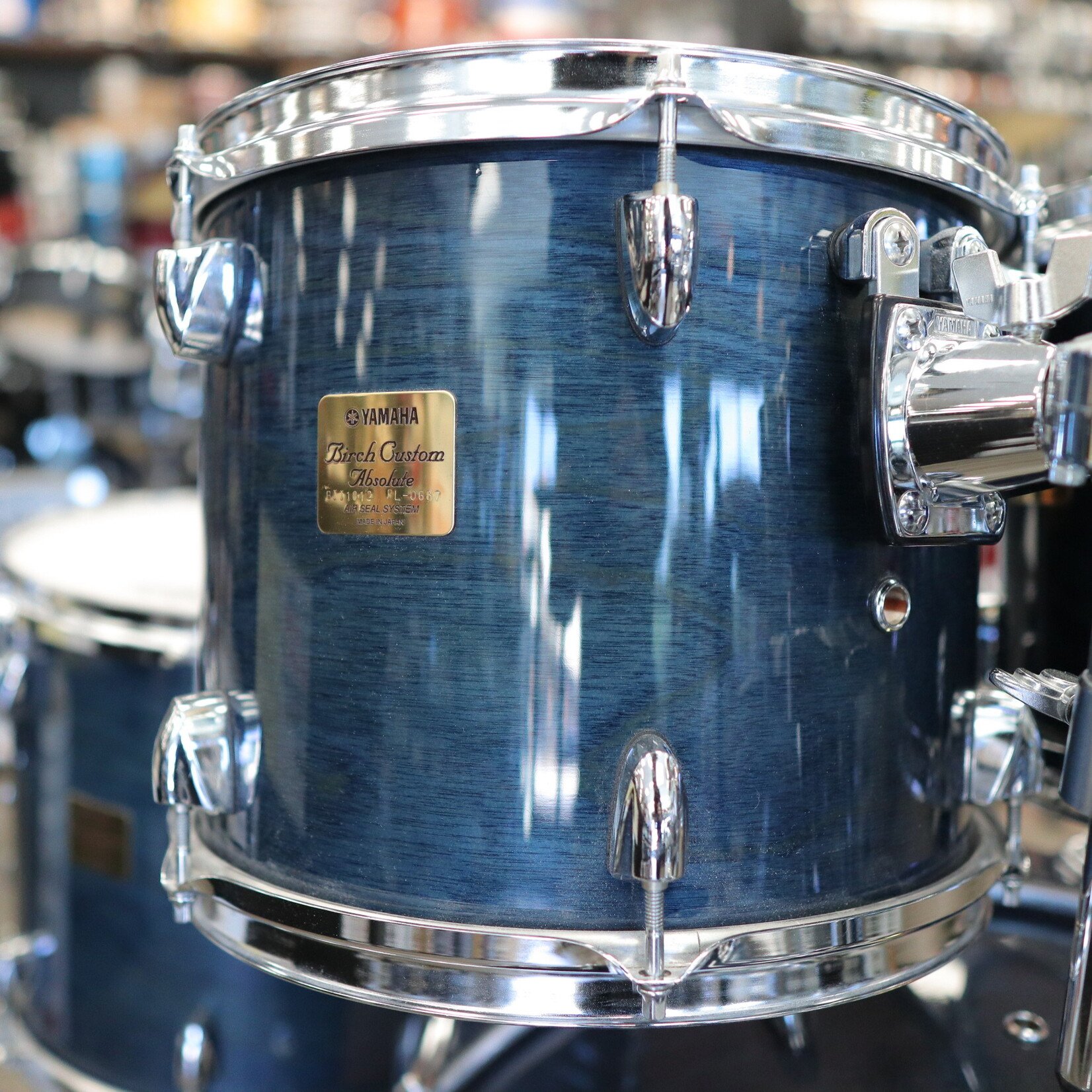 YAMAHA Yamaha Birch Custom Absolute 4-Piece Shell Pack 10/12/14/22 (Sea Blue Lacquer) Made In Japan
