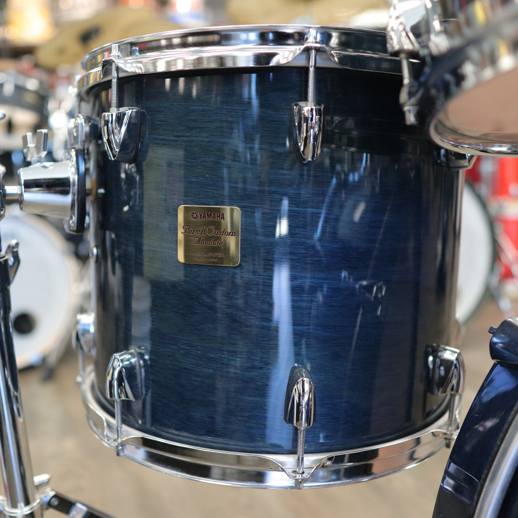 YAMAHA Yamaha Birch Custom Absolute 4-Piece Shell Pack 10/12/14/22 (Sea Blue Lacquer) Made In Japan