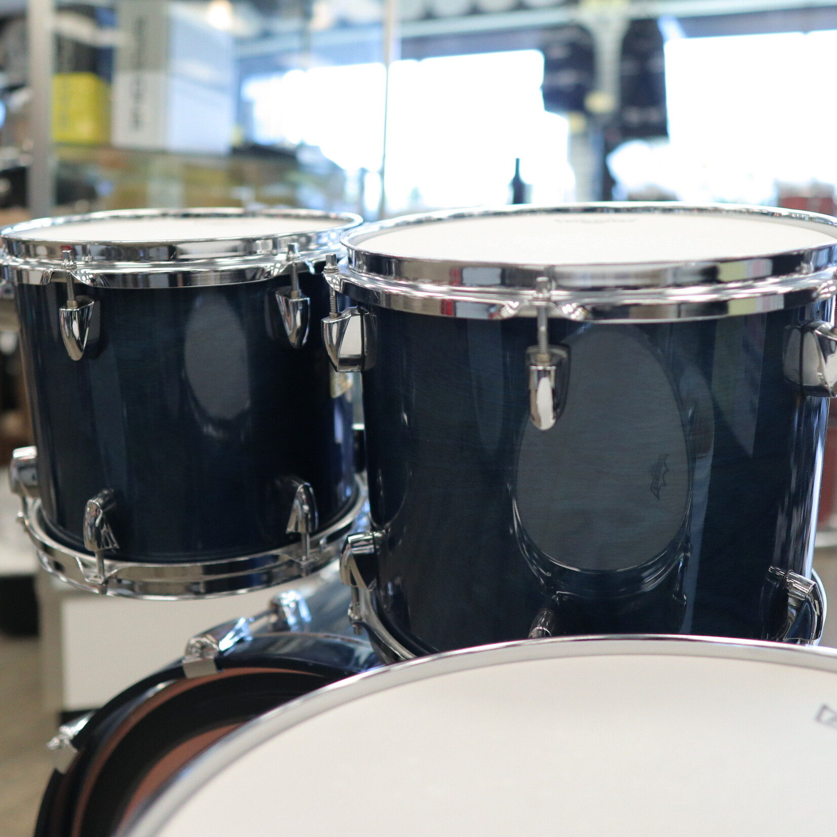 YAMAHA Yamaha Birch Custom Absolute 4-Piece Shell Pack 10/12/14/22 (Sea Blue Lacquer) Made In Japan