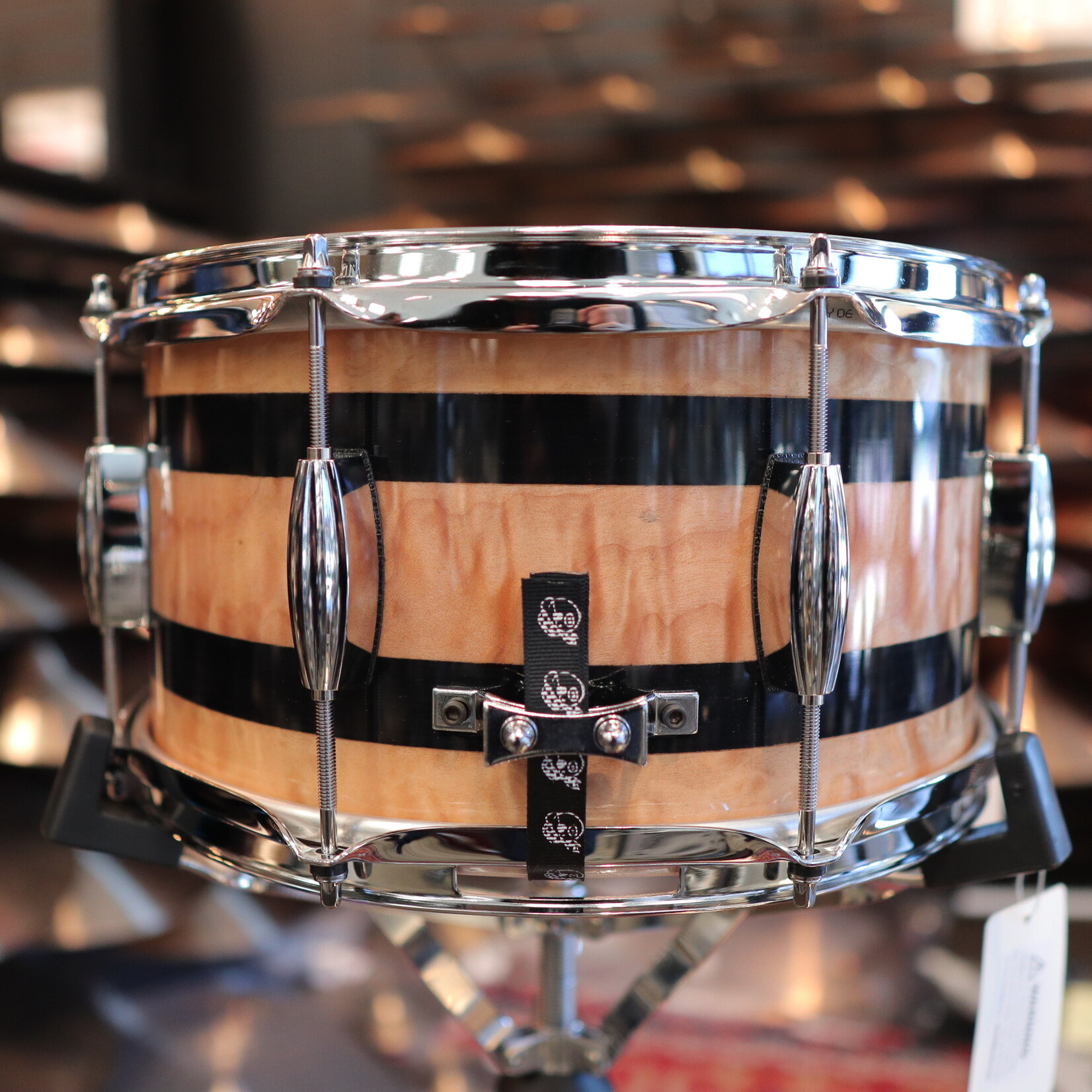 Pork Pie Pork Pie 7x13" Maple Snare Drum (Curly Maple w/ Ebony Stripes)
