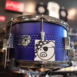 Pork Pie Pork Pie 8x14" Center Hammered Steel Snare Drum (Satin Purple w/ Aged Hardware)