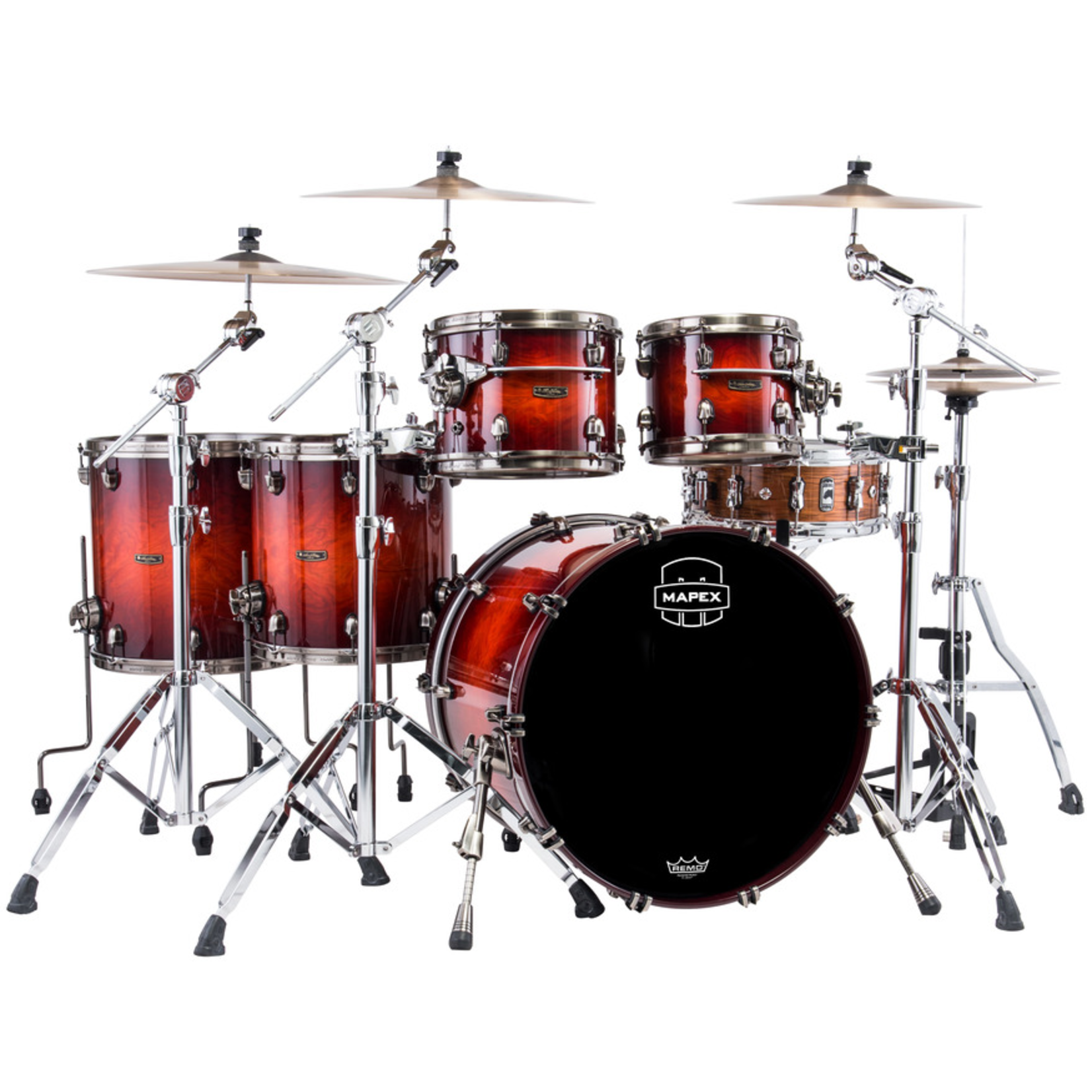 Mapex Mapex Saturn Evolution Spec. Edition 2024 5-pc. Shell Pack 22/10/12/14/16 (Maple Burl Blaze)
