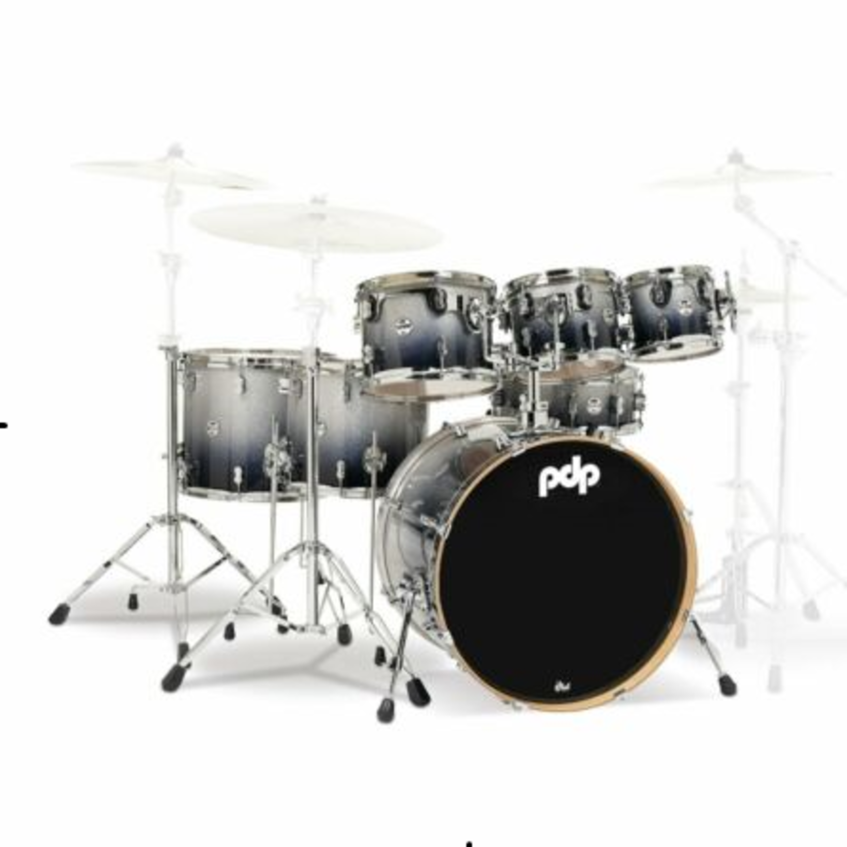 PDP PDP Concept Maple 7-Piece Shell Pack 8/10/12/14/16/22/14S (Silver To Black Fade)