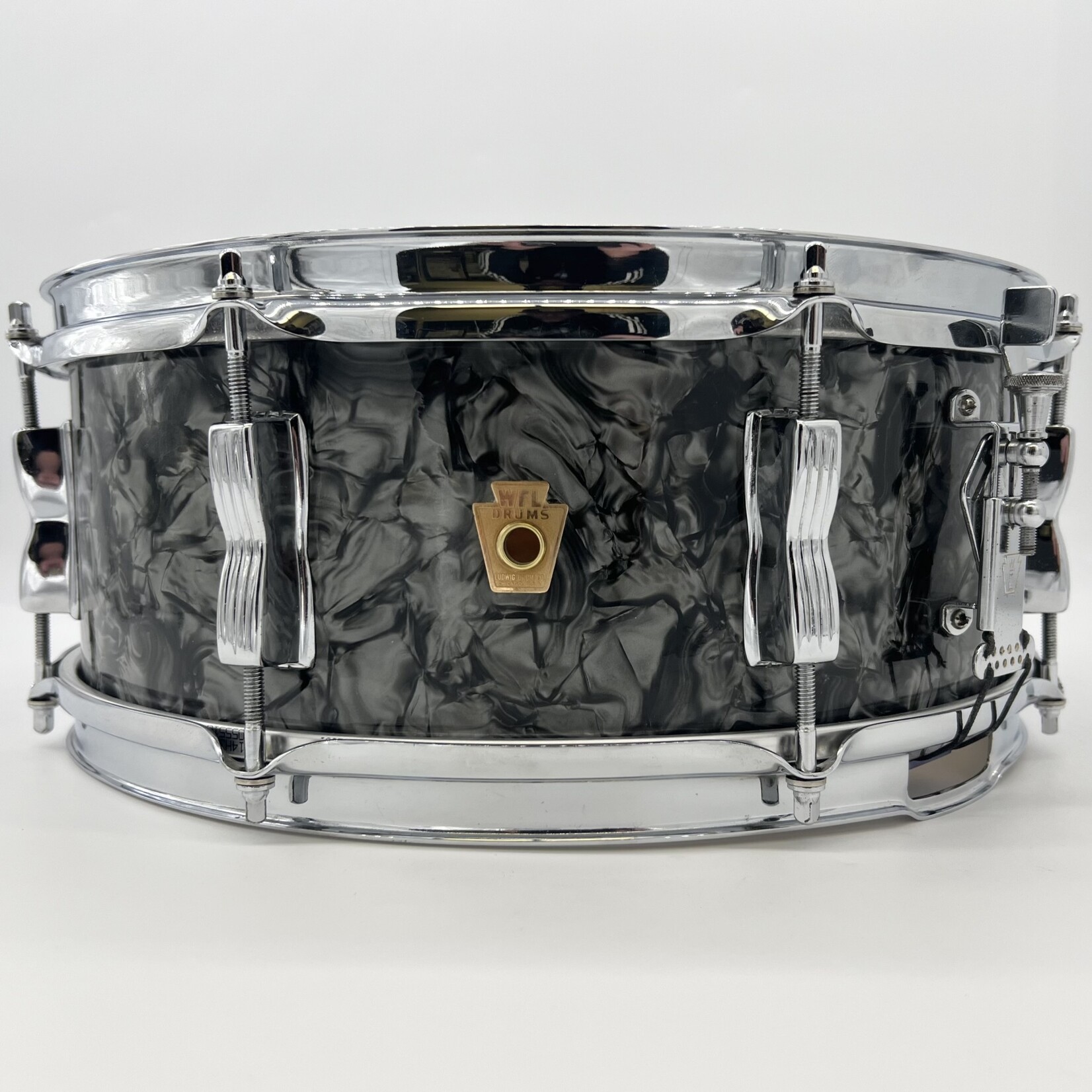 WFL Vintage 1950's WFL No. 908 5.5x14" Barrett Deems Model (Black Diamond Pearl)