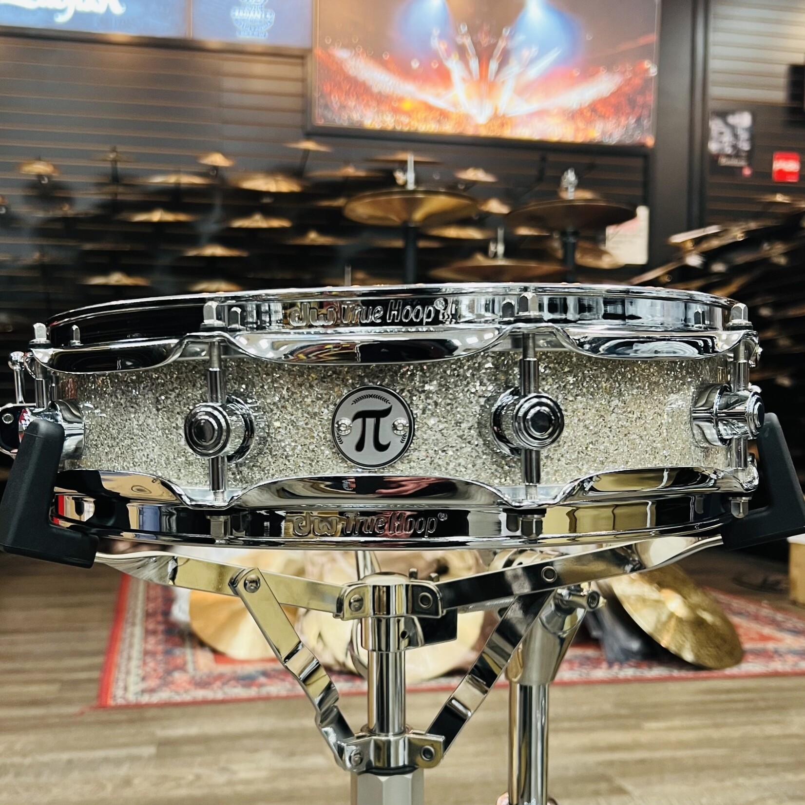 DW DW Collector's 3.14 x 14" SSC Maple Pi Snare Drum (Broken Glass w/ Chrome Hardware)