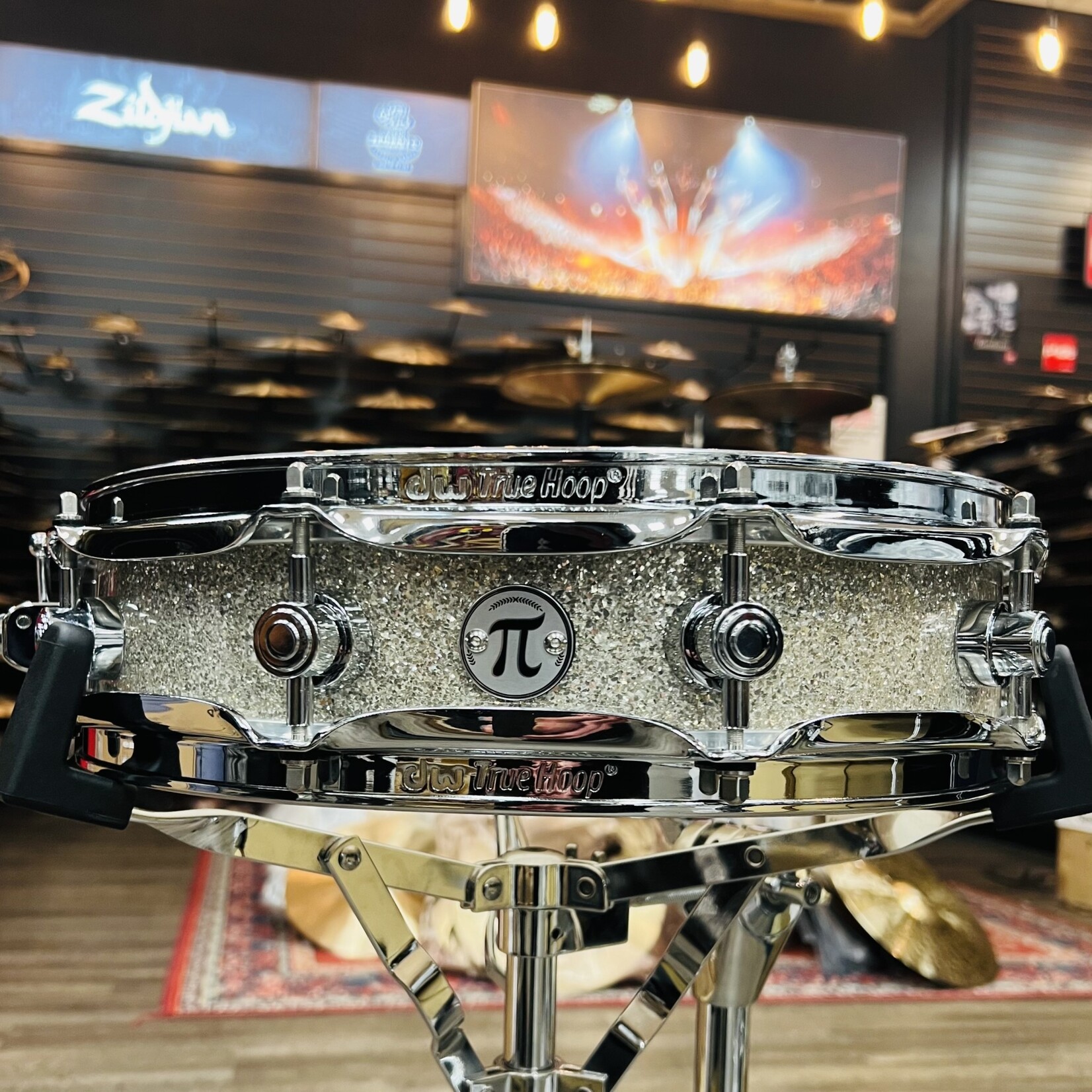 DW DW Collector's 3.14 x 14" SSC Maple Pi Snare Drum (Broken Glass w/ Chrome Hardware)